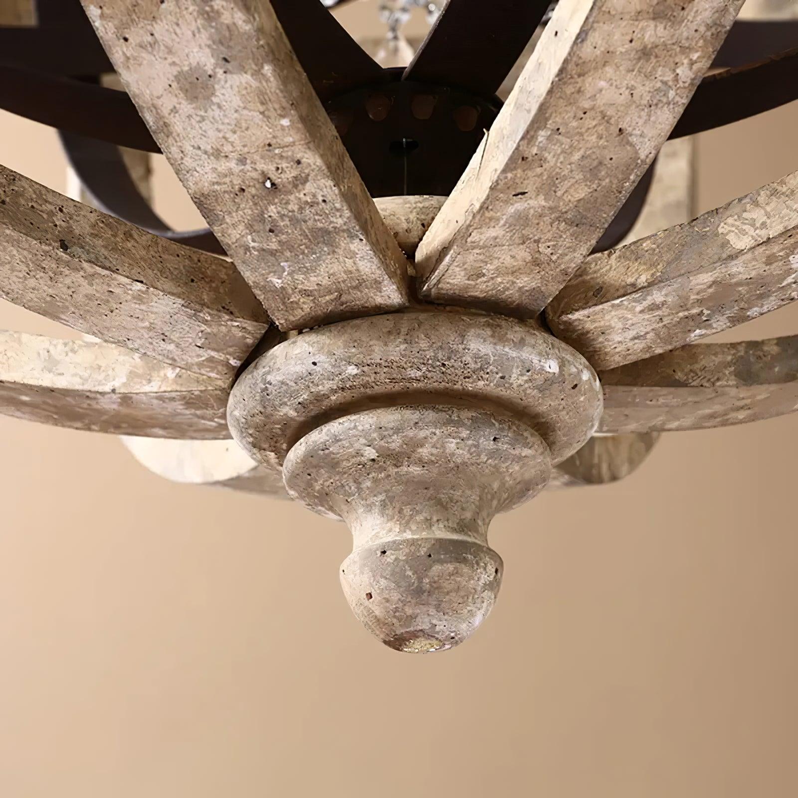 Retro Globe Weathered Chandelier - Cueteks