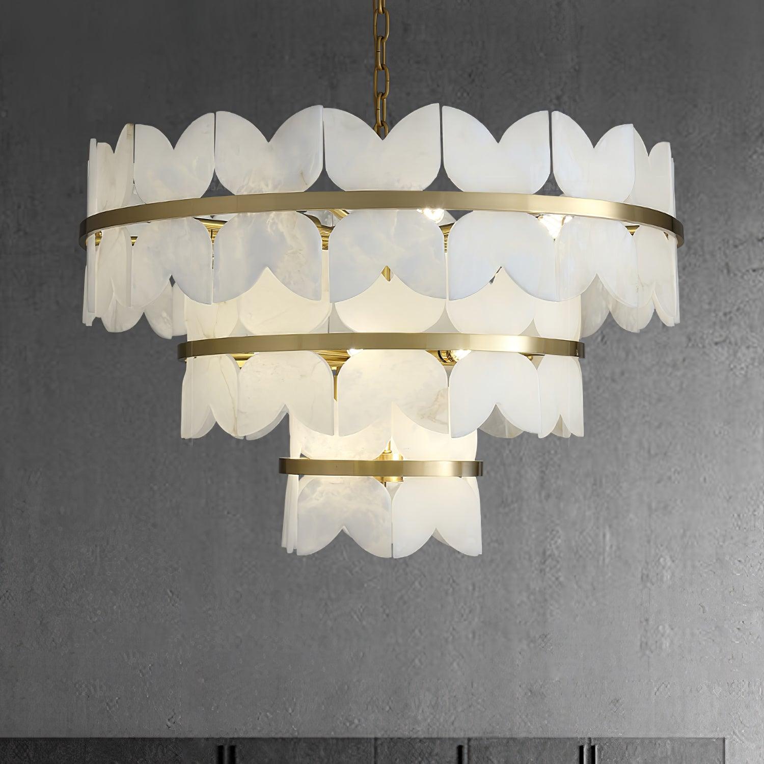 Alabaster Cloudscape Chandelier - Cueteks