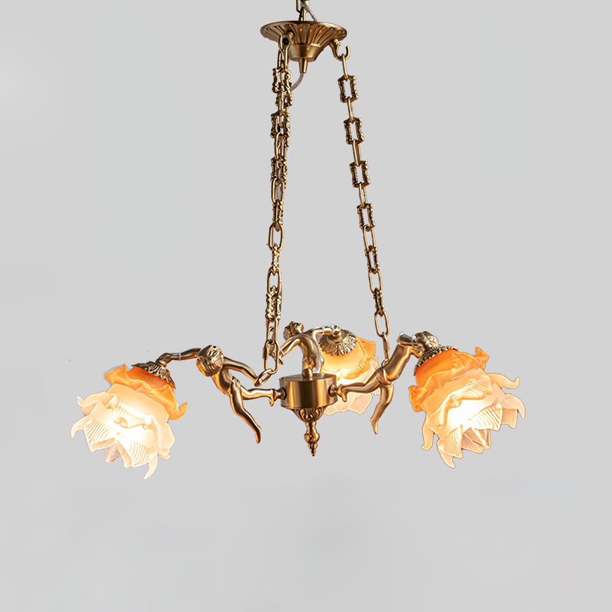 Putti Statuettes Brass Suspension - Cueteks