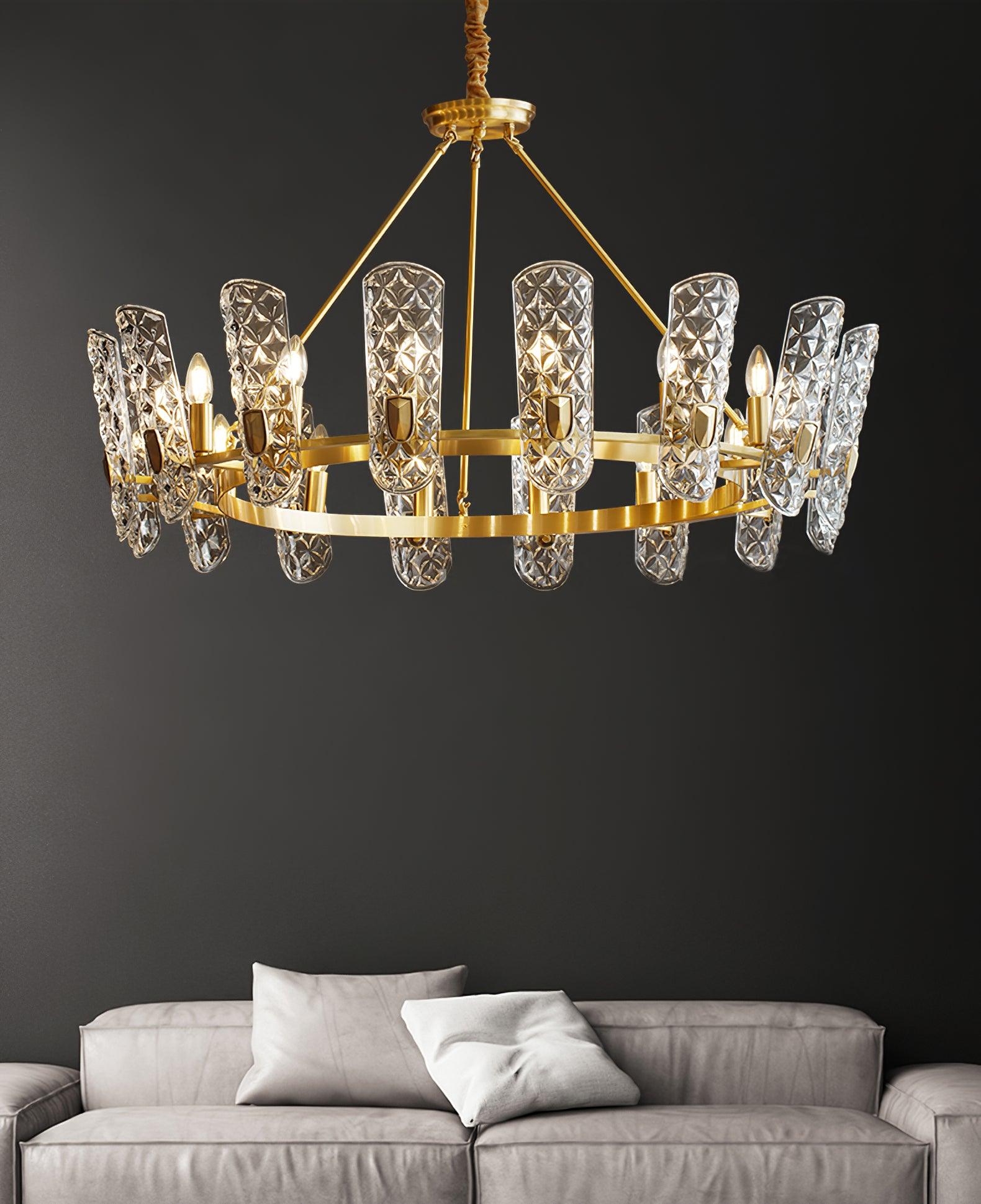 Brass Central Chandelier - Cueteks