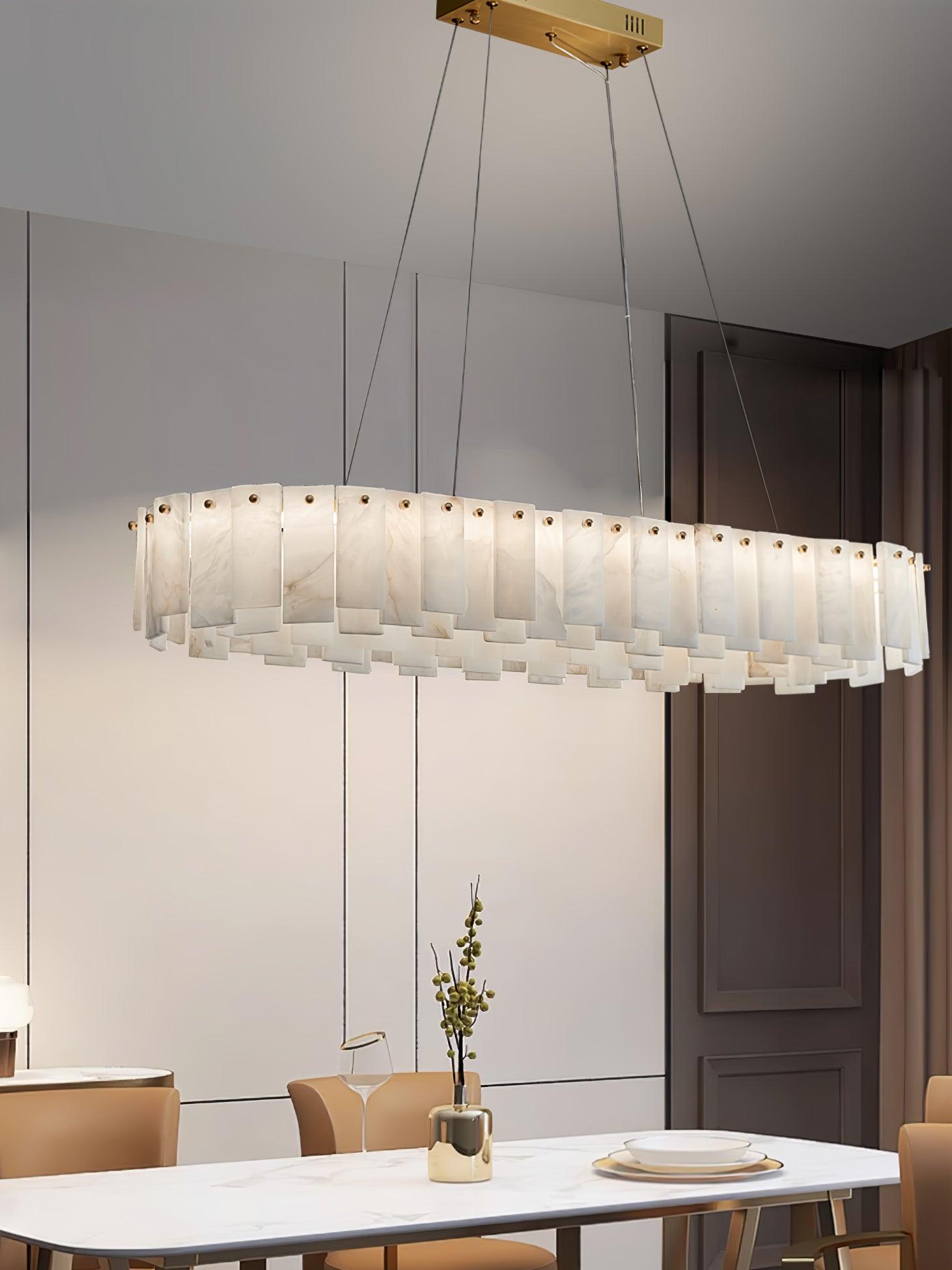 Celestial Alabaster Round Chandelier - Cueteks