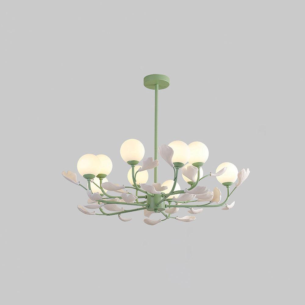 Opal Glass Chandelier - Cueteks