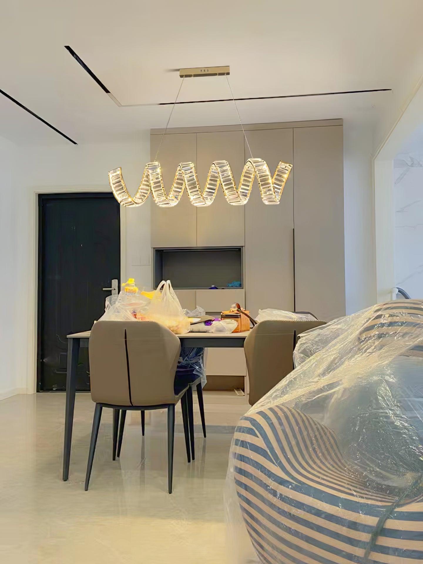 Curved LED Chandelier - Cueteks