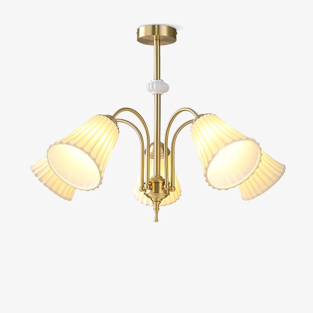 Medieval Ceramic Trumpet Chandelier - Cueteks