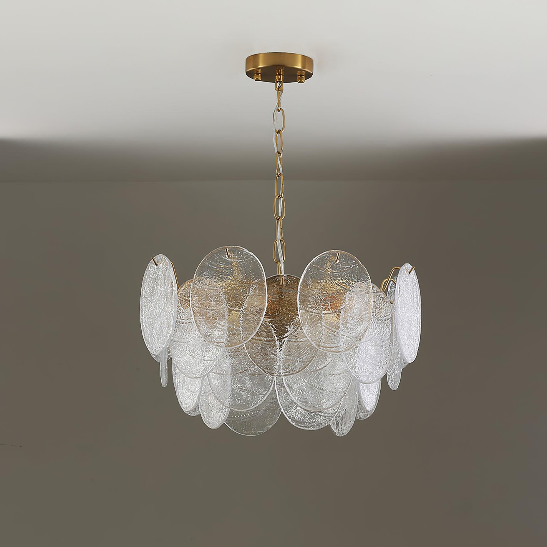 Glass Disc Chandelier - Cueteks