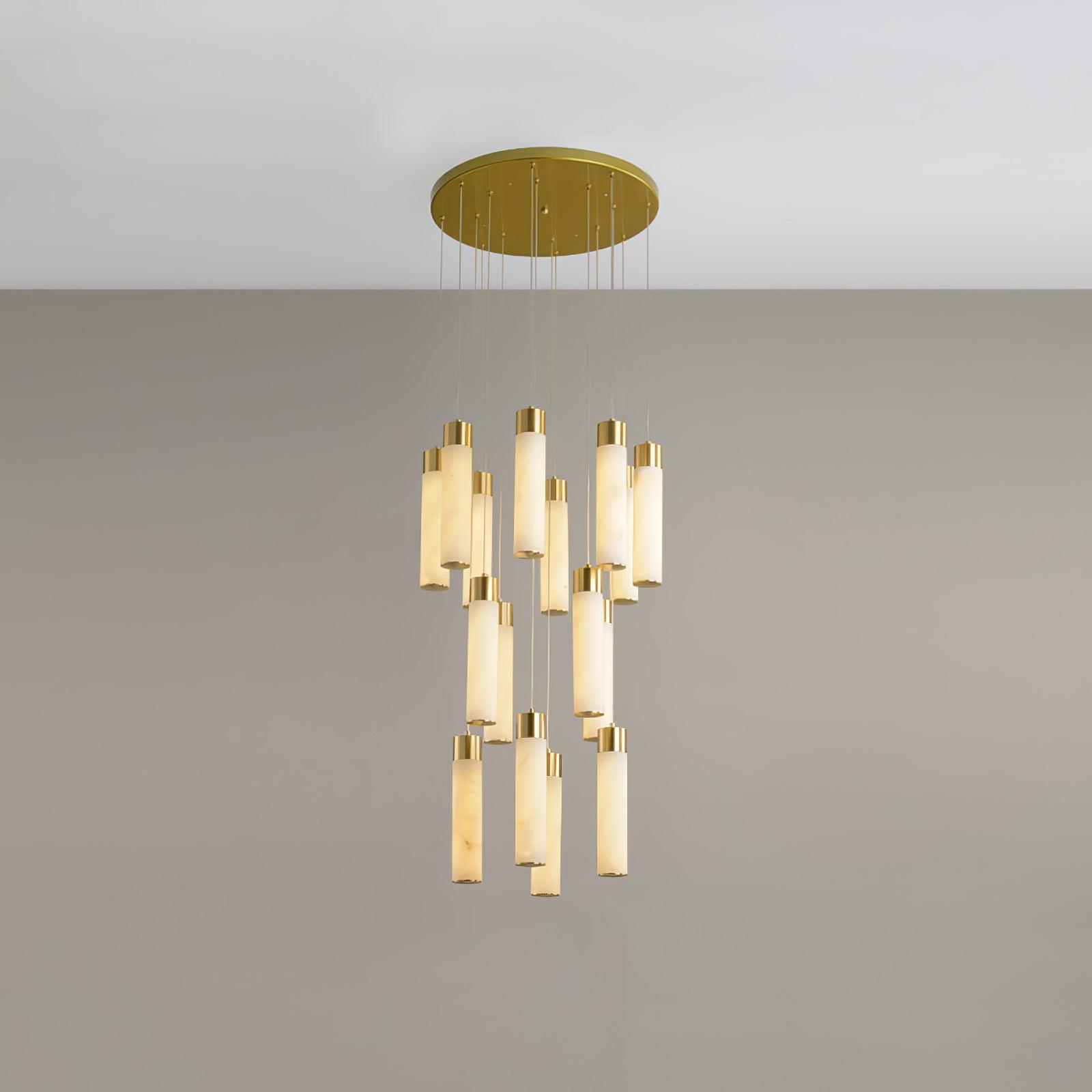 Celestial Alabaster Cascade Chandelier - Cueteks