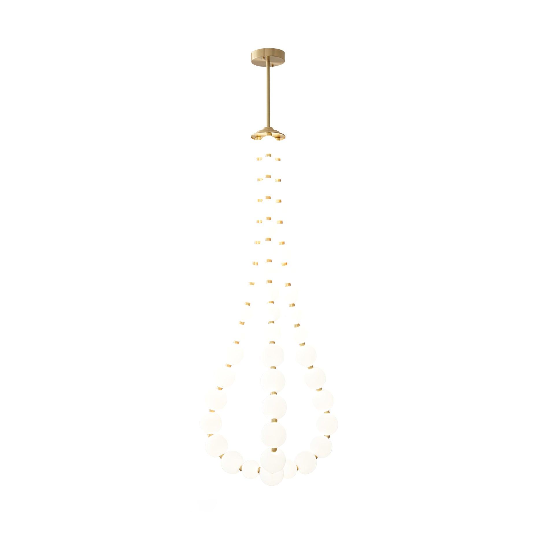 Glass Pearl Necklace Chandelier - Cueteks