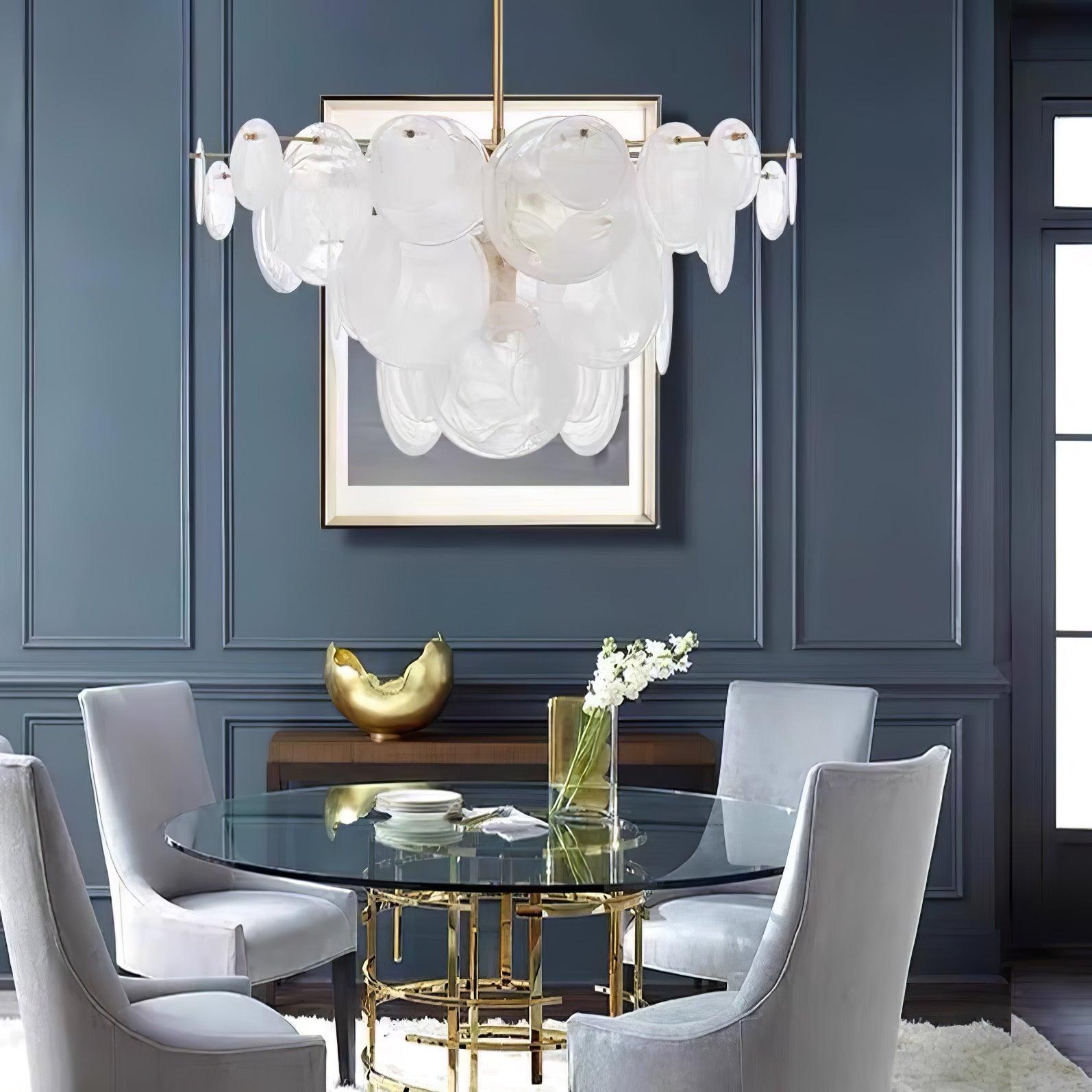 Brass Discs Cascading Chandelier - Cueteks