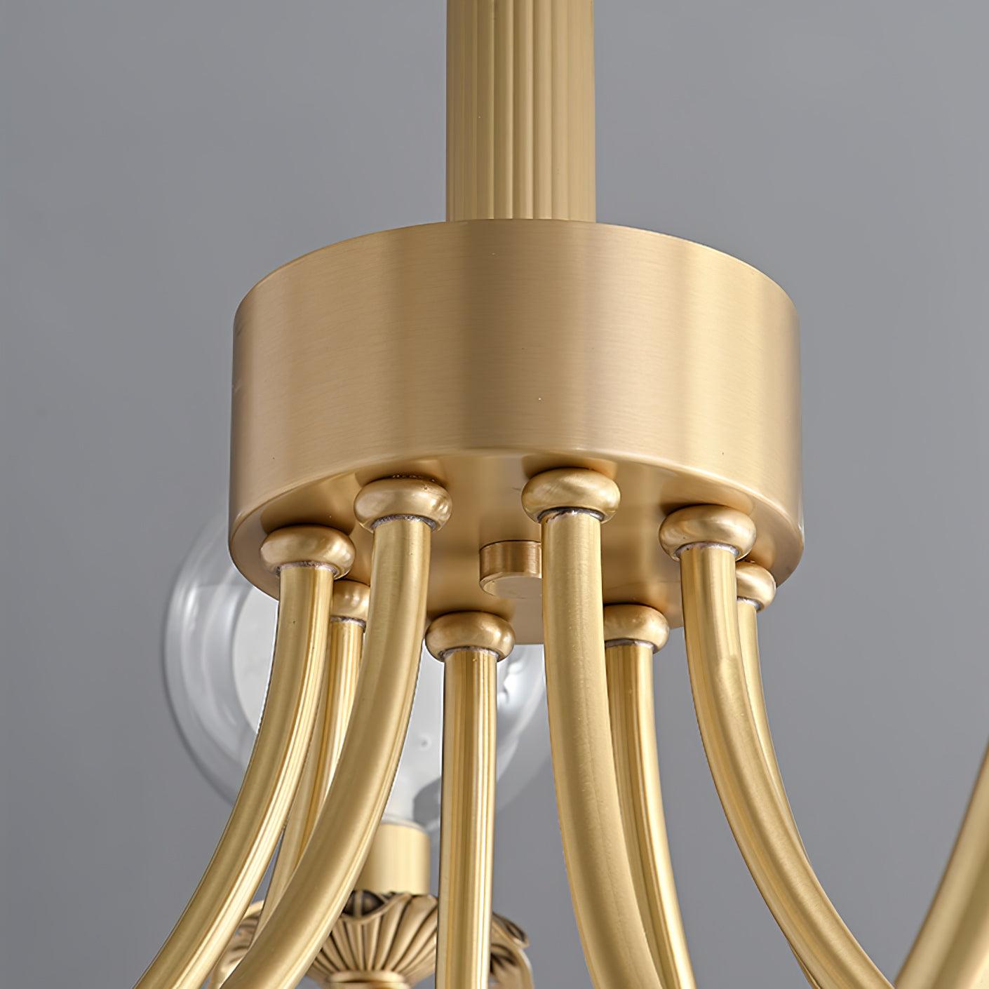Aureate Radiance Glass Chandelier - Cueteks