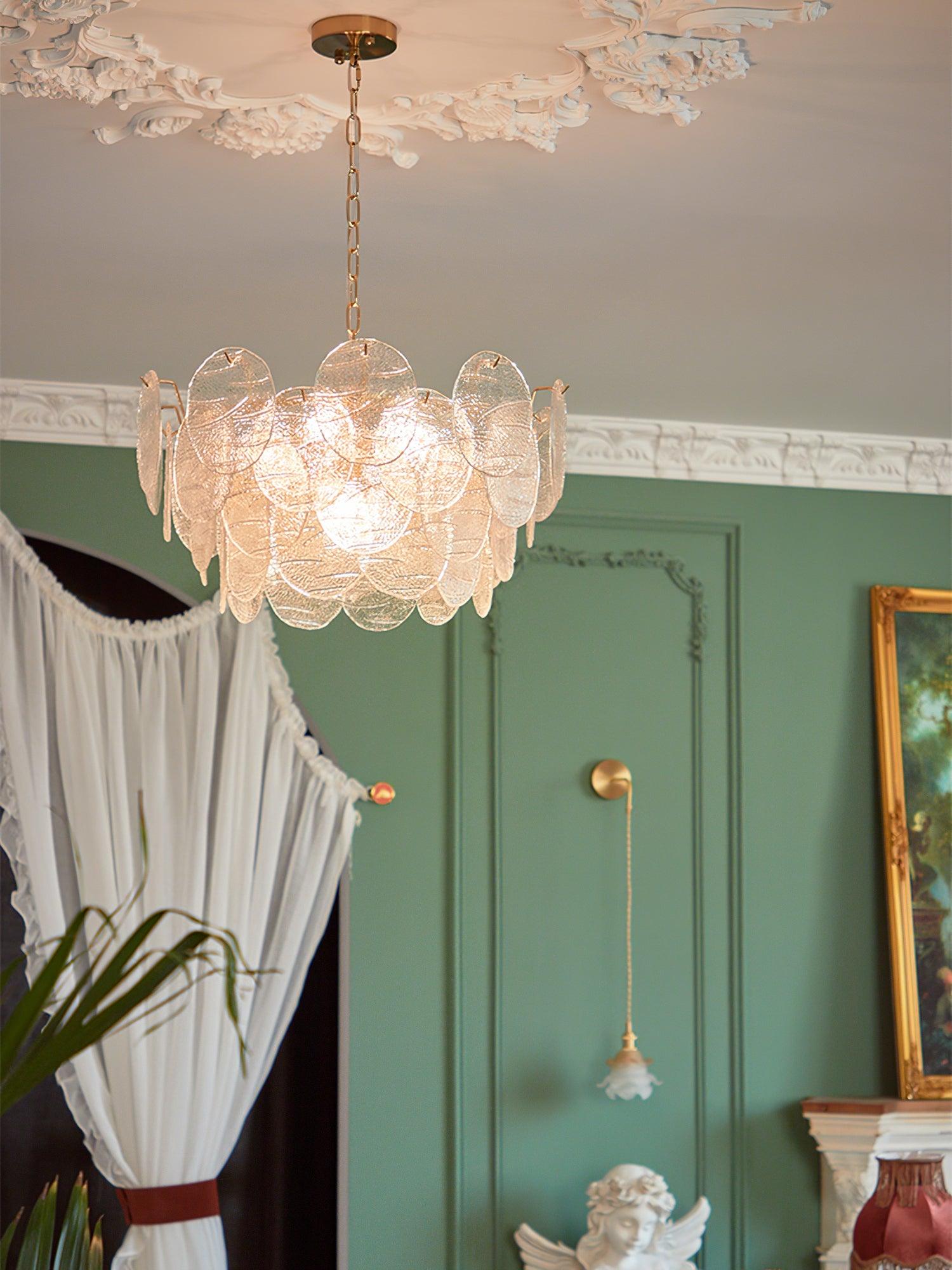 Glass Disc Chandelier - Cueteks
