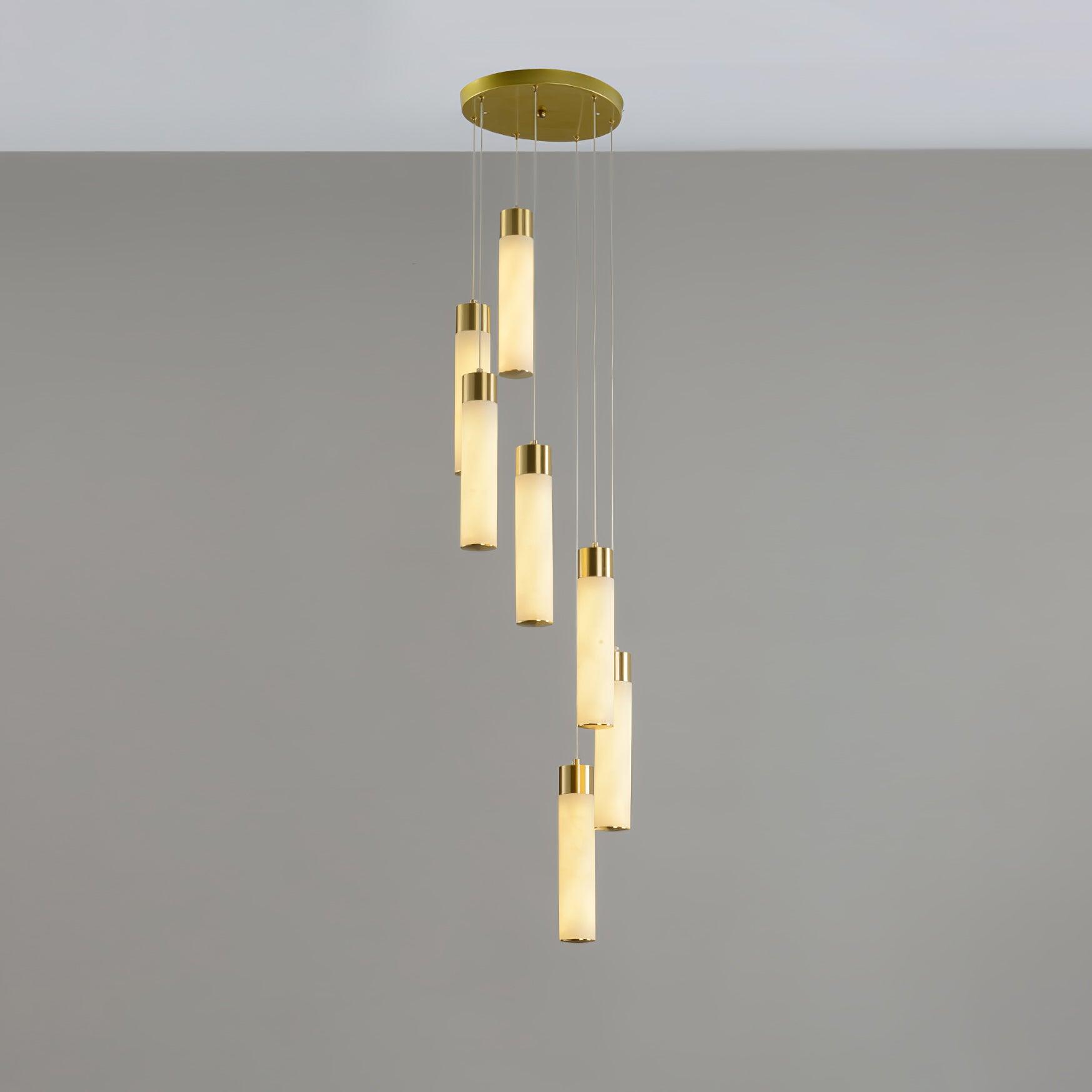 Celestial Alabaster Cascade Chandelier - Cueteks