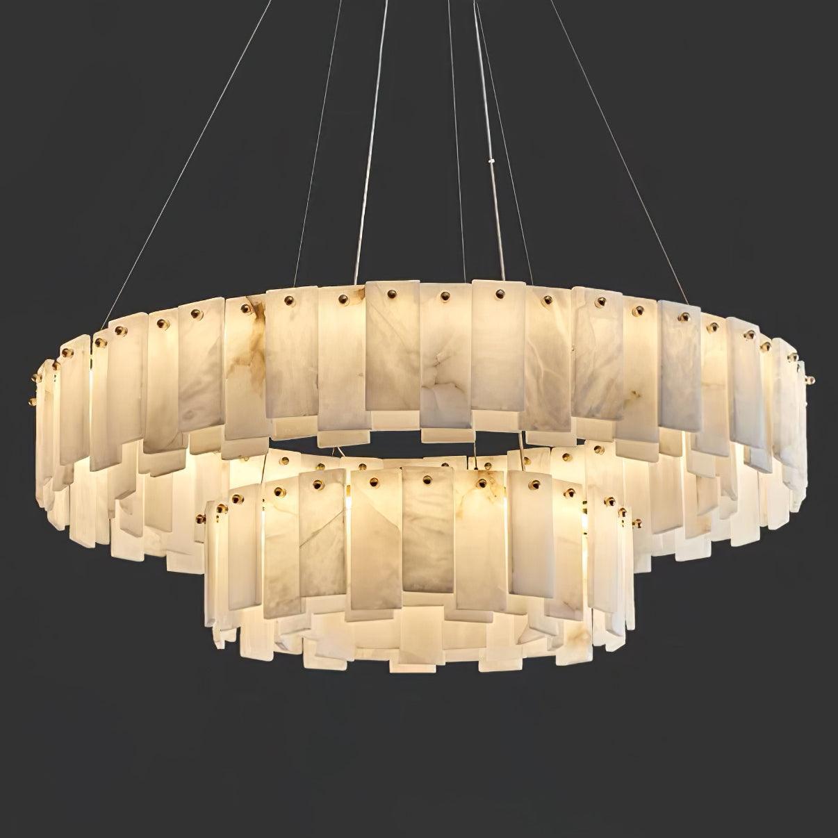 Celestial Alabaster Round Chandelier - Cueteks