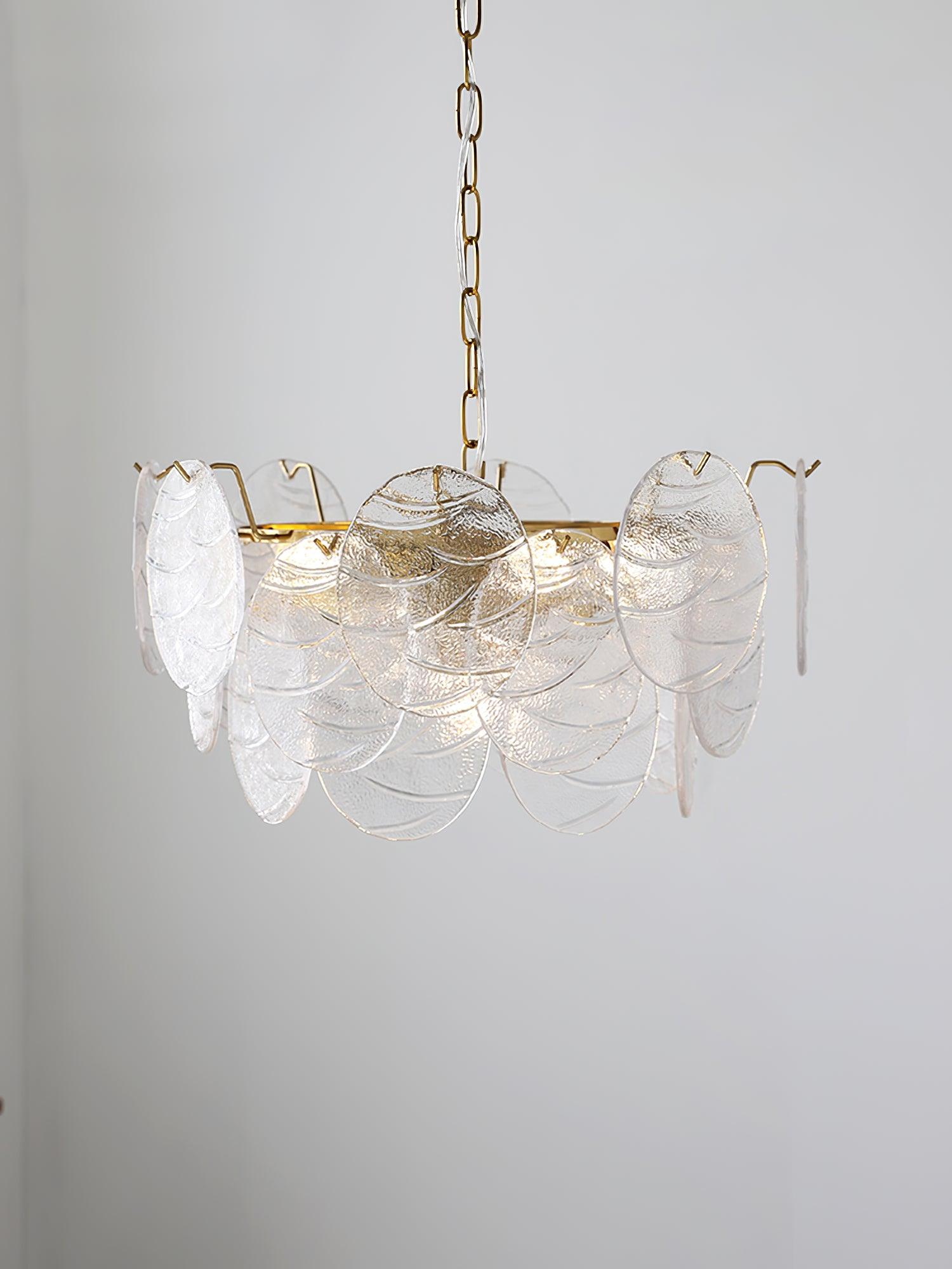 Glass Disc Chandelier - Cueteks