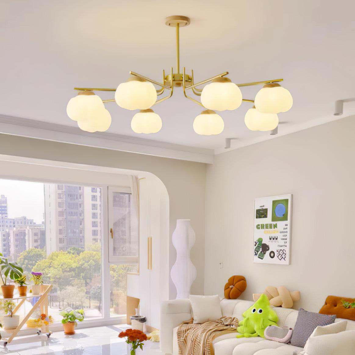 Plastic Cotton Balls Chandelier - Cueteks