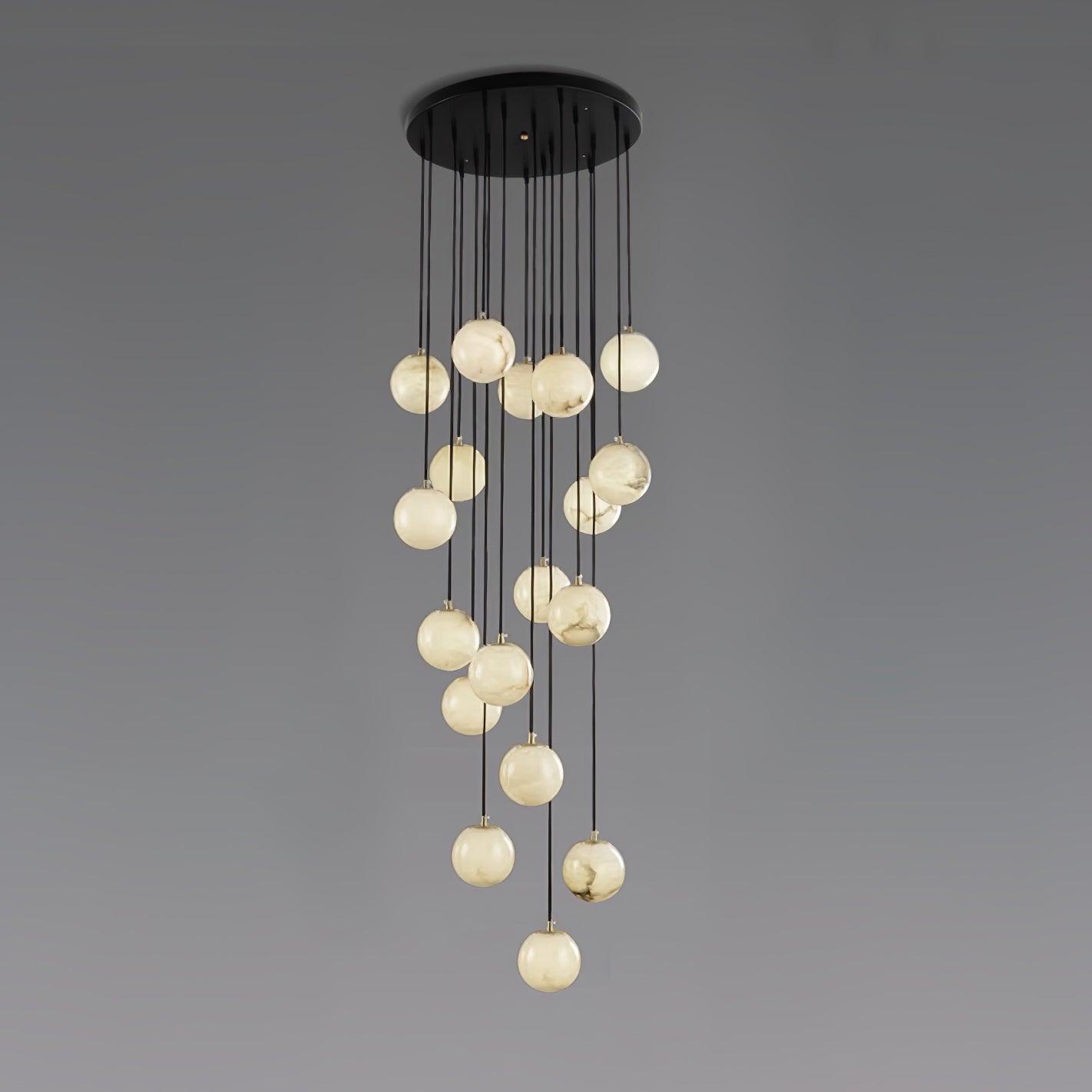 Alabaster Balls Cluster Chandelier - Cueteks
