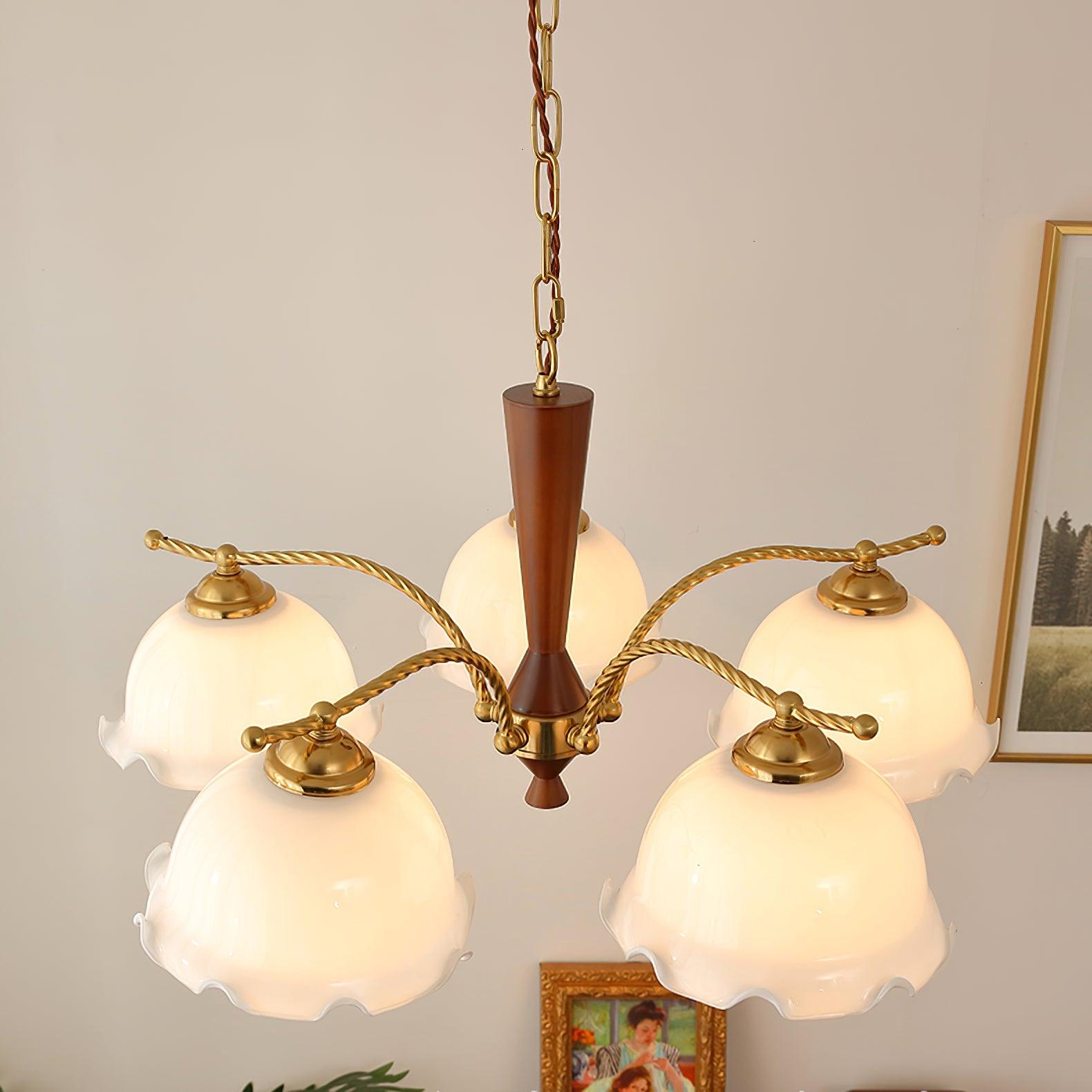 Milky Flower Chandelier - Cueteks