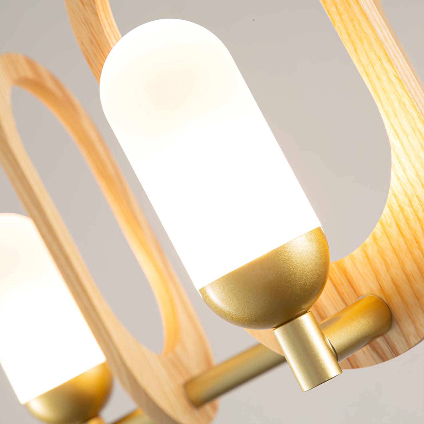 Wood Art Halo Chandelier - Cueteks