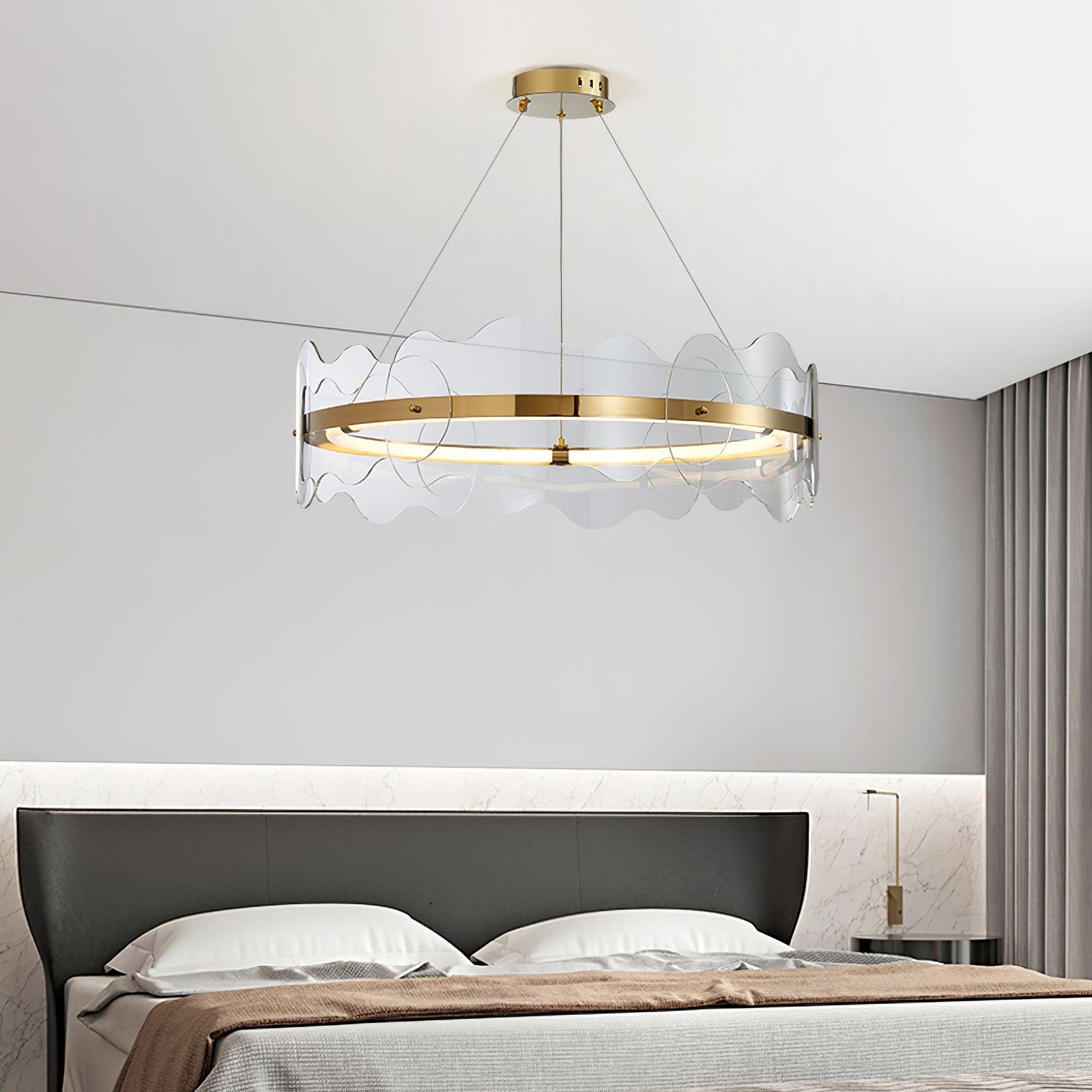 Acrylic Wave Chandelier - Cueteks