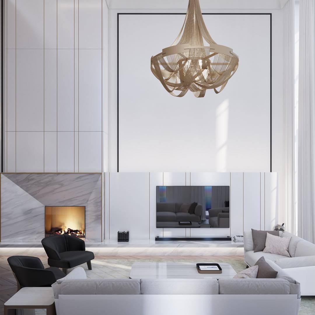 Tassel Aluminum Chain Chandelier - Cueteks