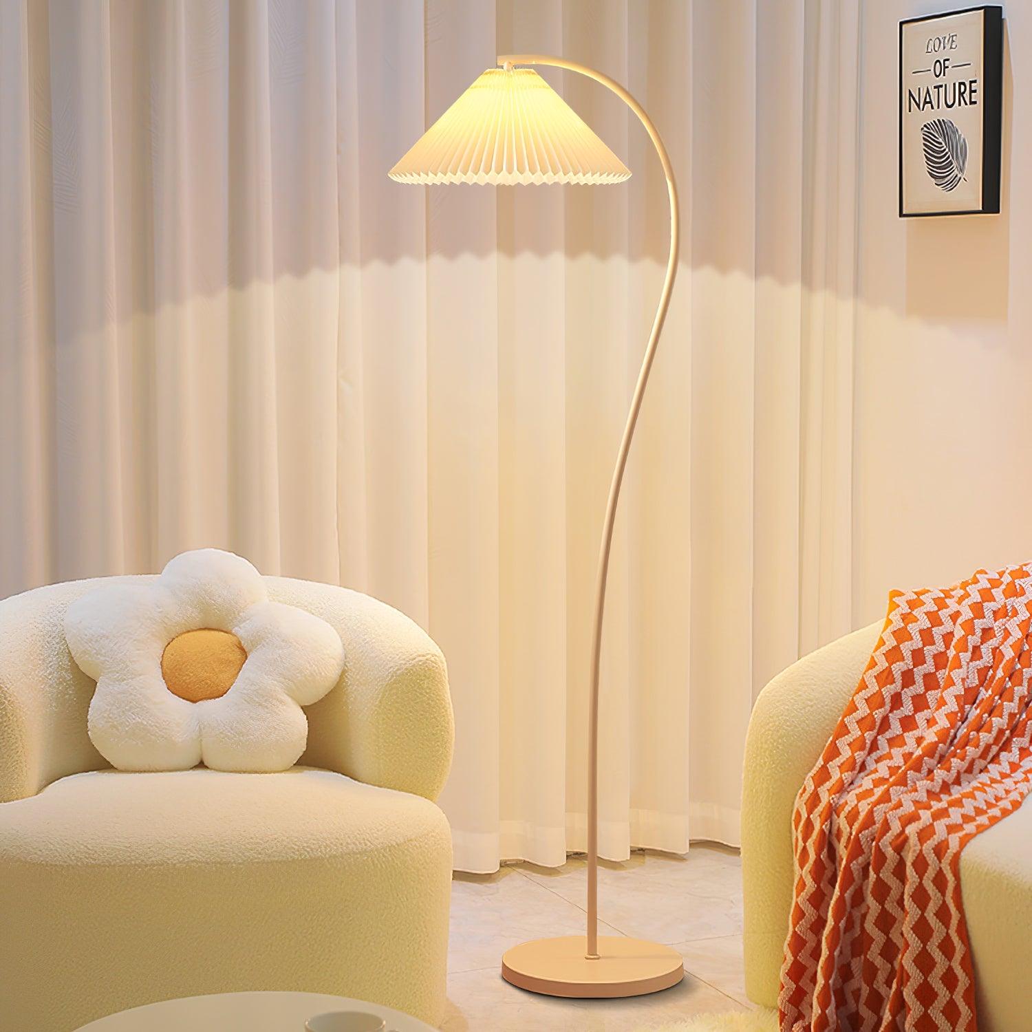 Crescini Pleated Floor Lamp - Cueteks