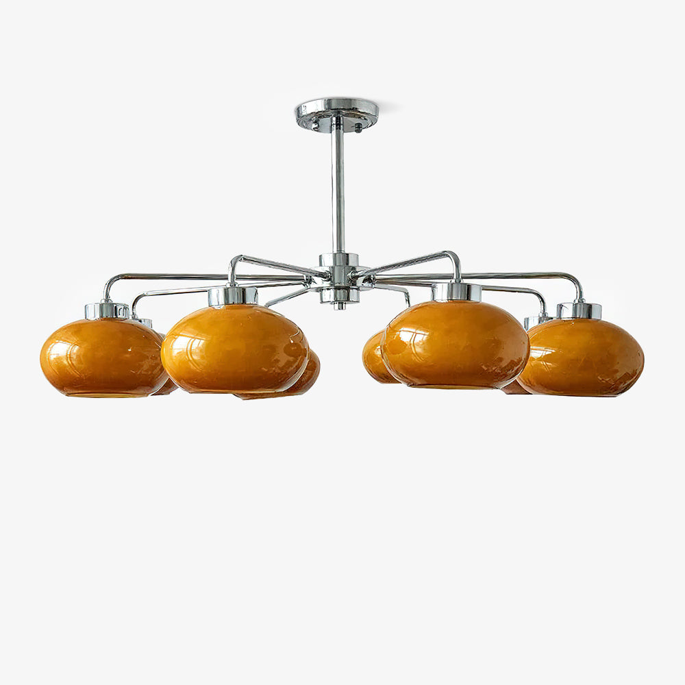 Oval Persimmon Chandelier - Cueteks