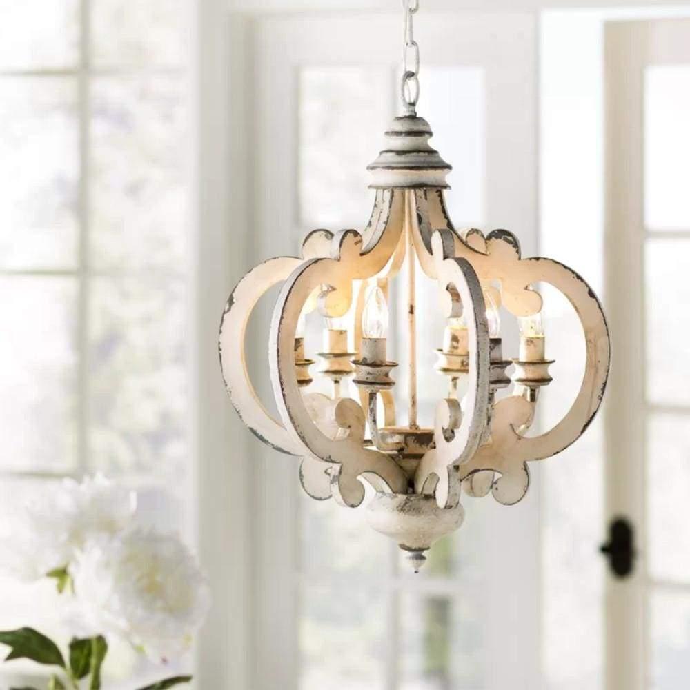 Antique White Style Chandelier - Cueteks