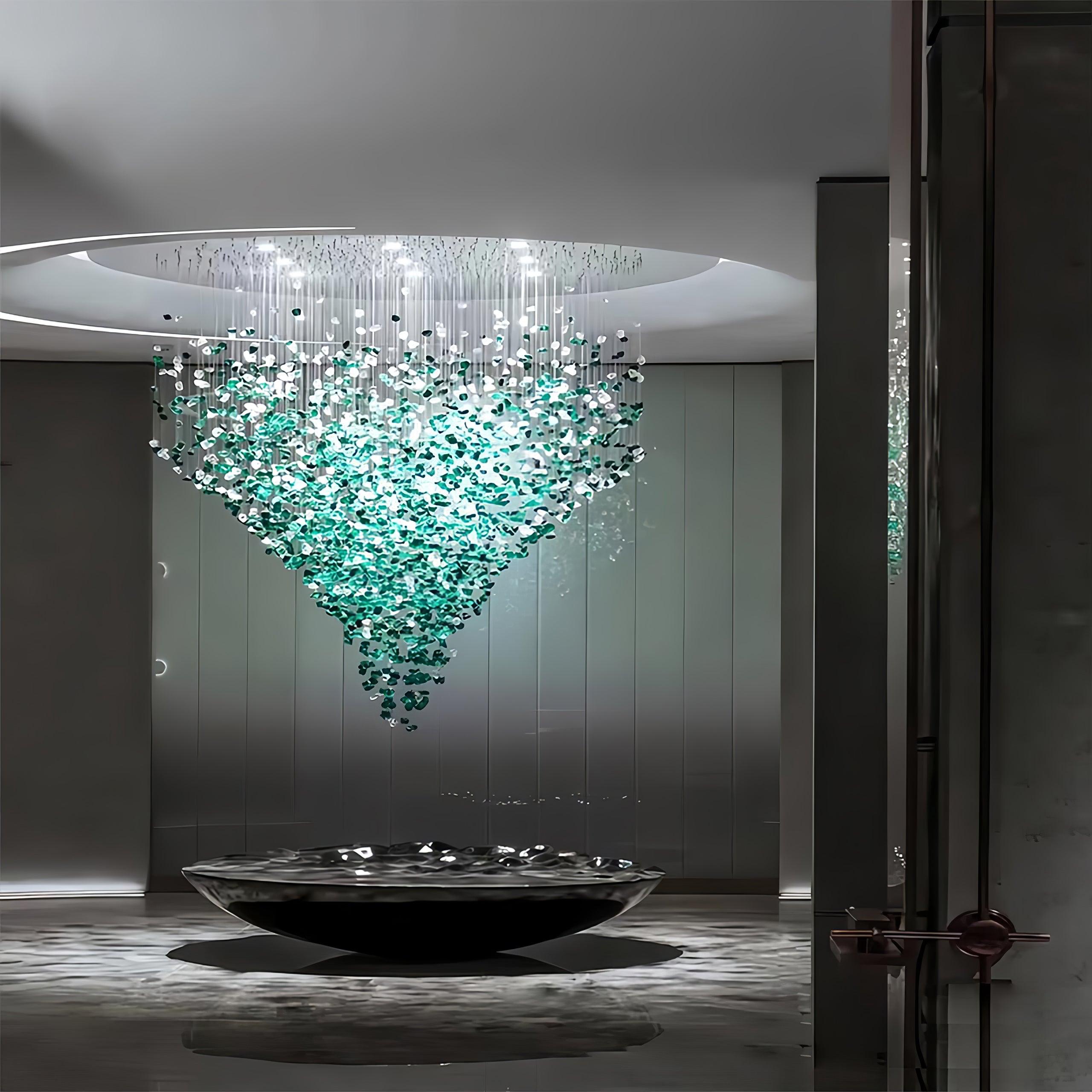 Multicolor Crystal Stone Chandelier - Cueteks