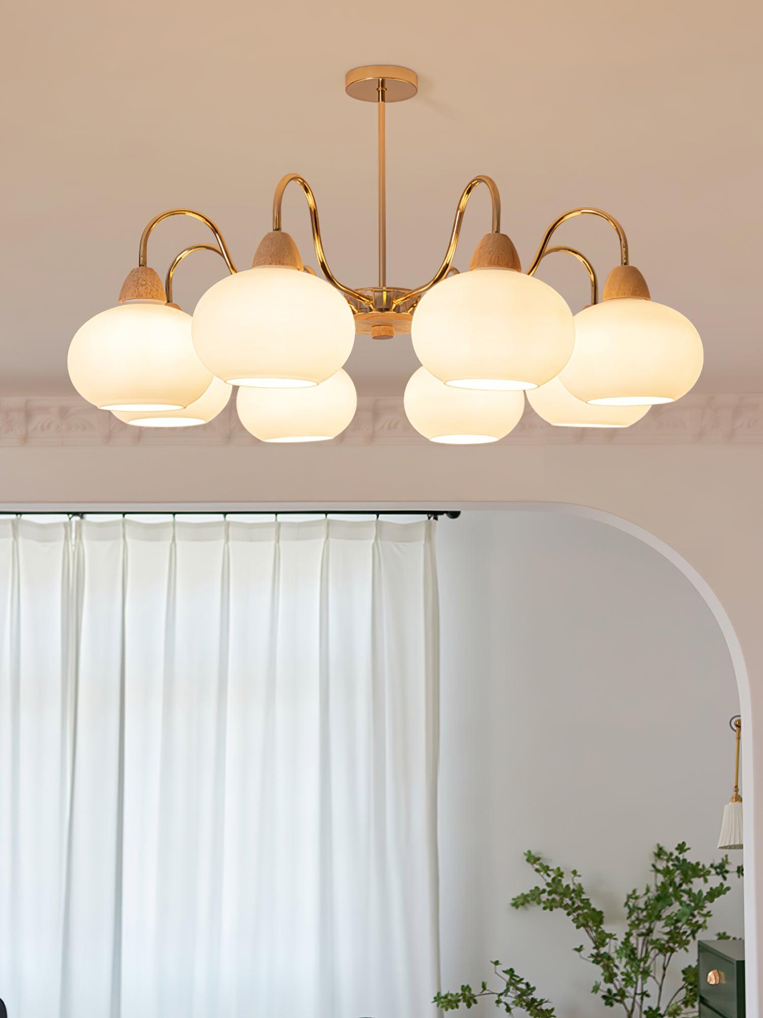 Glass Persimmon Chandelier - Cueteks
