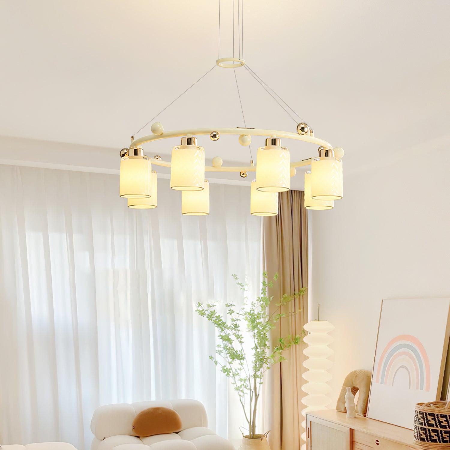 Ring Glass Cup Chandelier - Cueteks