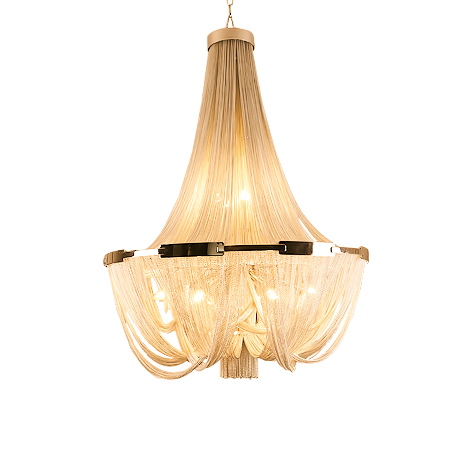 Tassel Aluminum Chain Chandelier - Cueteks