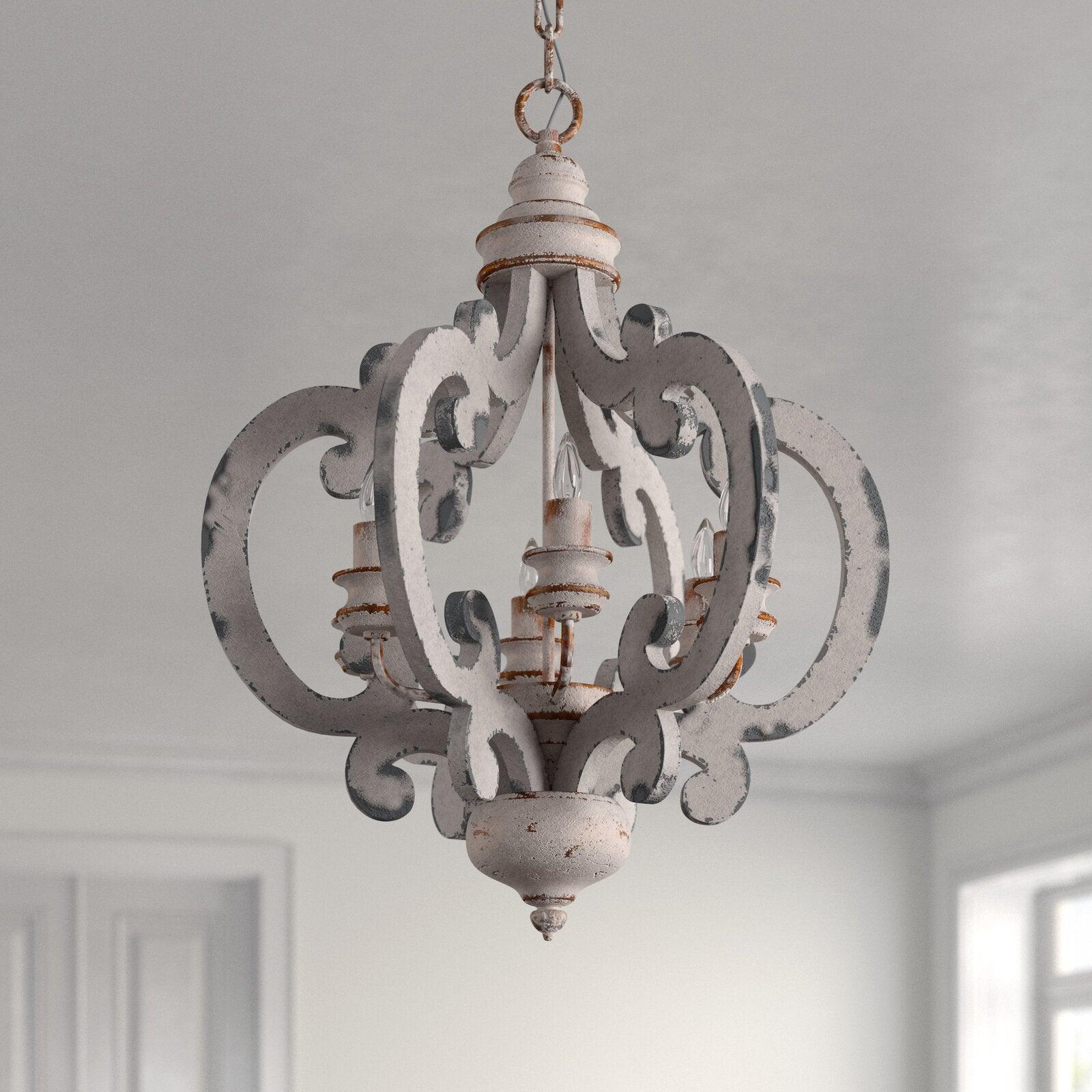 Antique White Style Chandelier - Cueteks