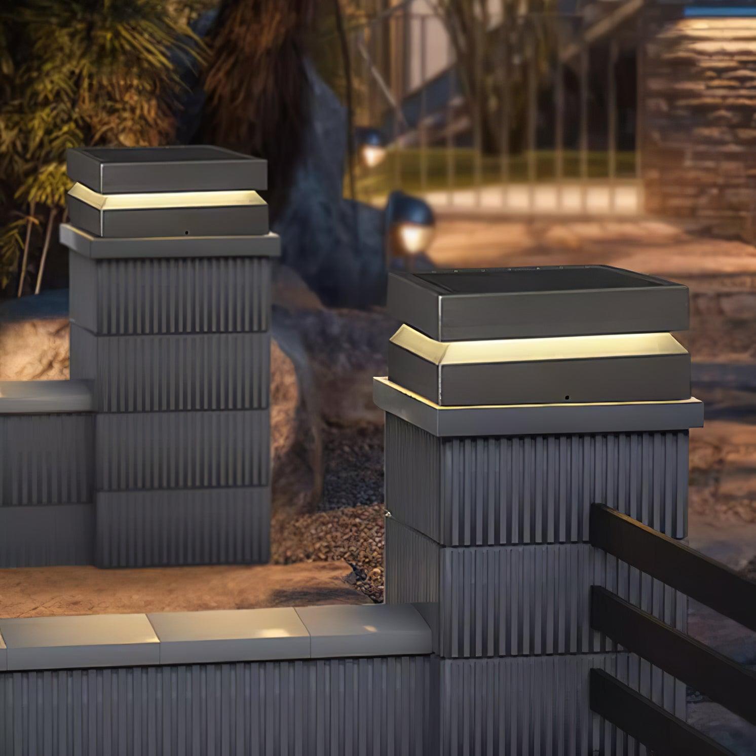 Solar Power Square Post Light - Cueteks