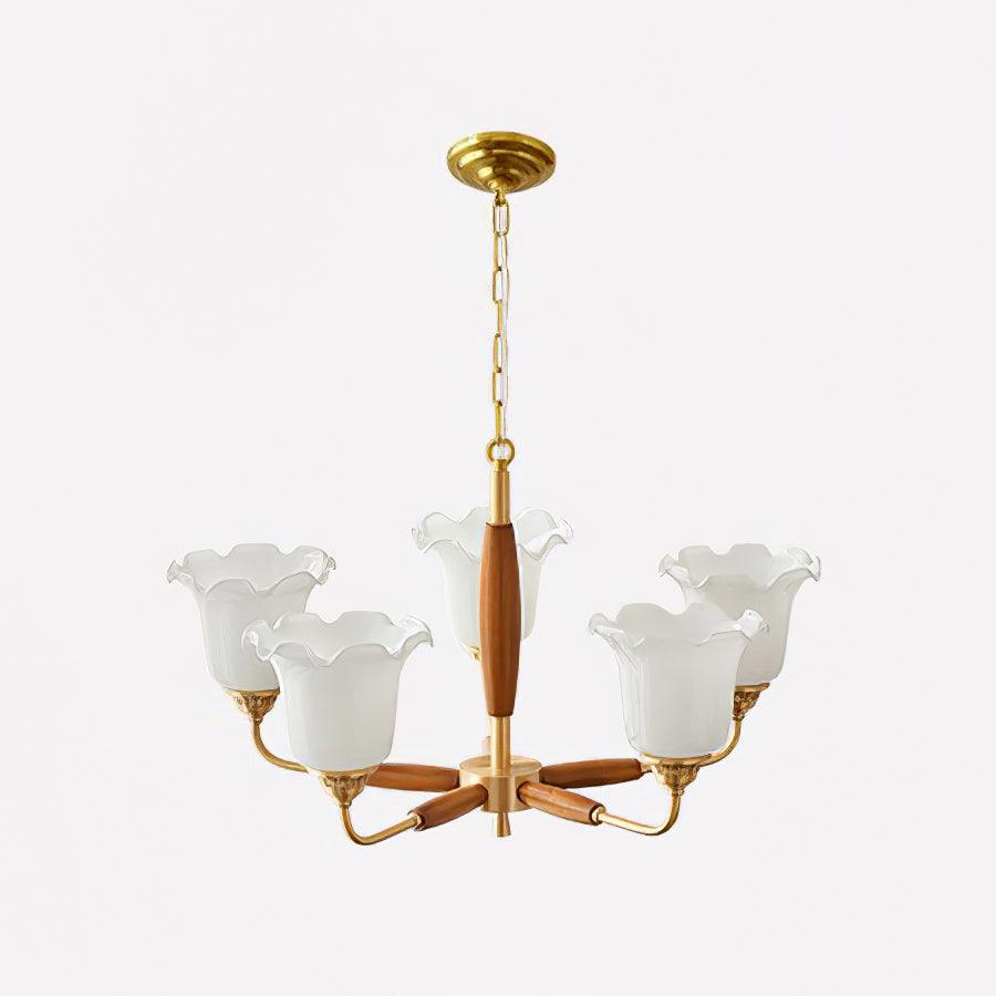 Trumpet Flower Glass Chandelier - Cueteks