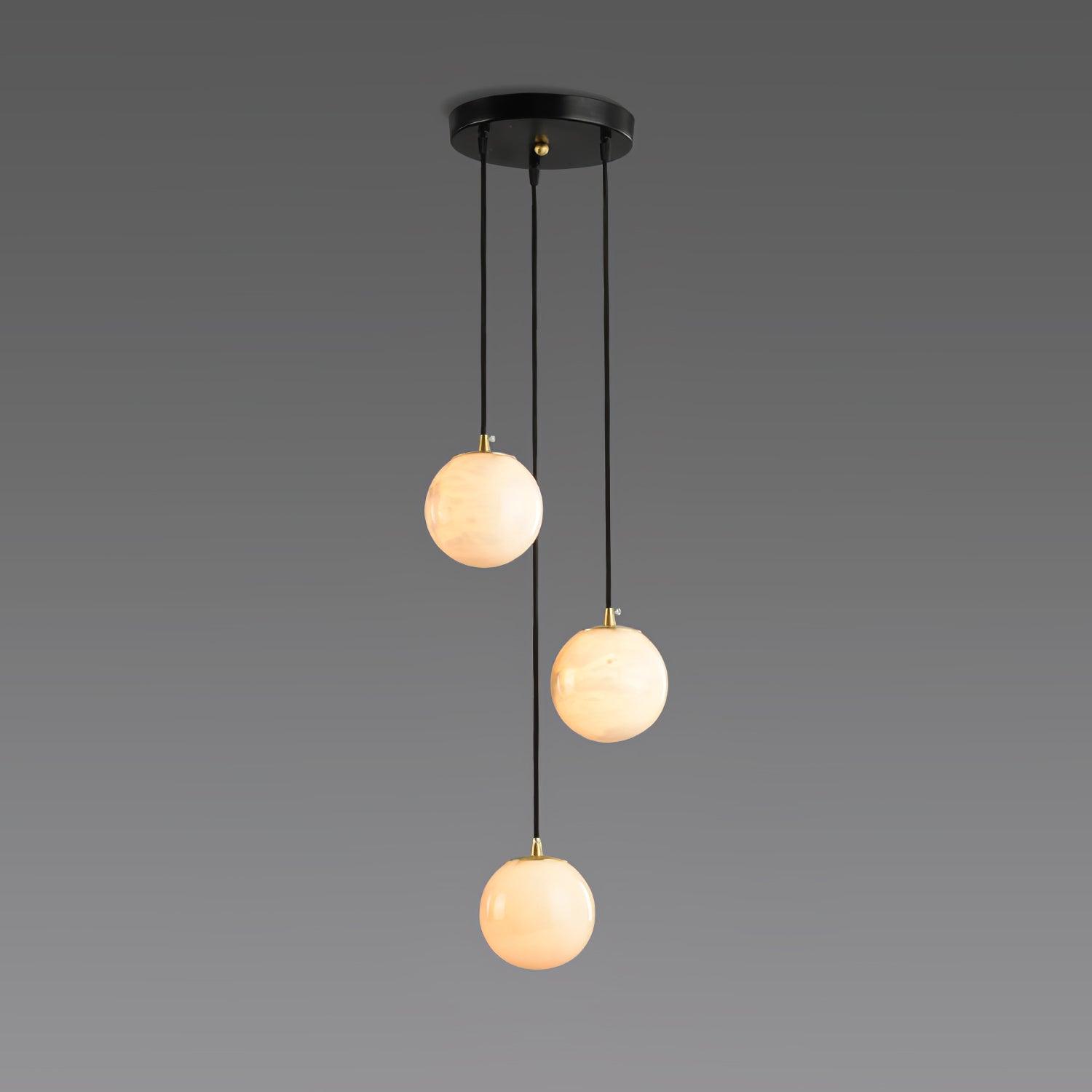 Alabaster Balls Cluster Chandelier - Cueteks