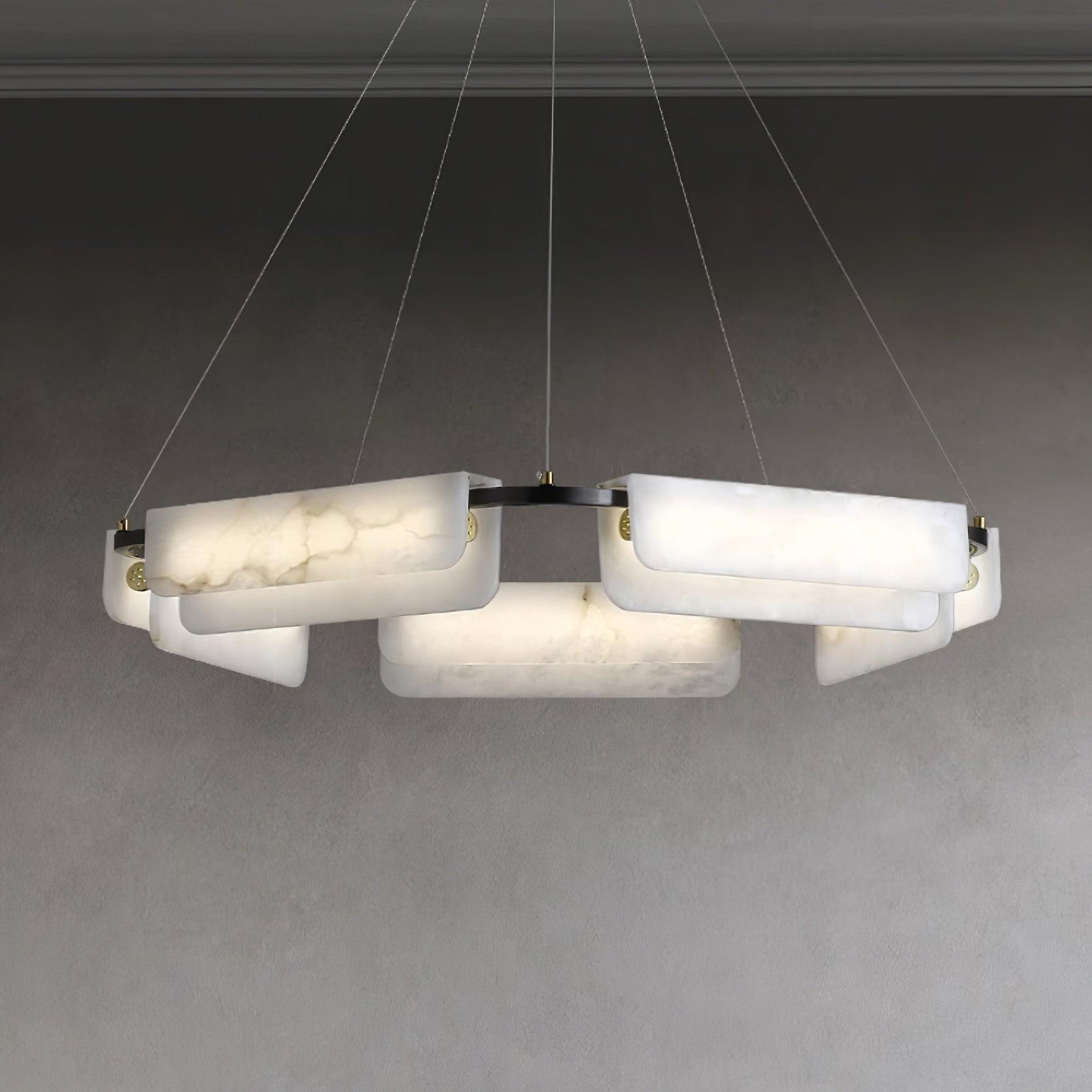 Delia Alabaster Chandelier - Cueteks