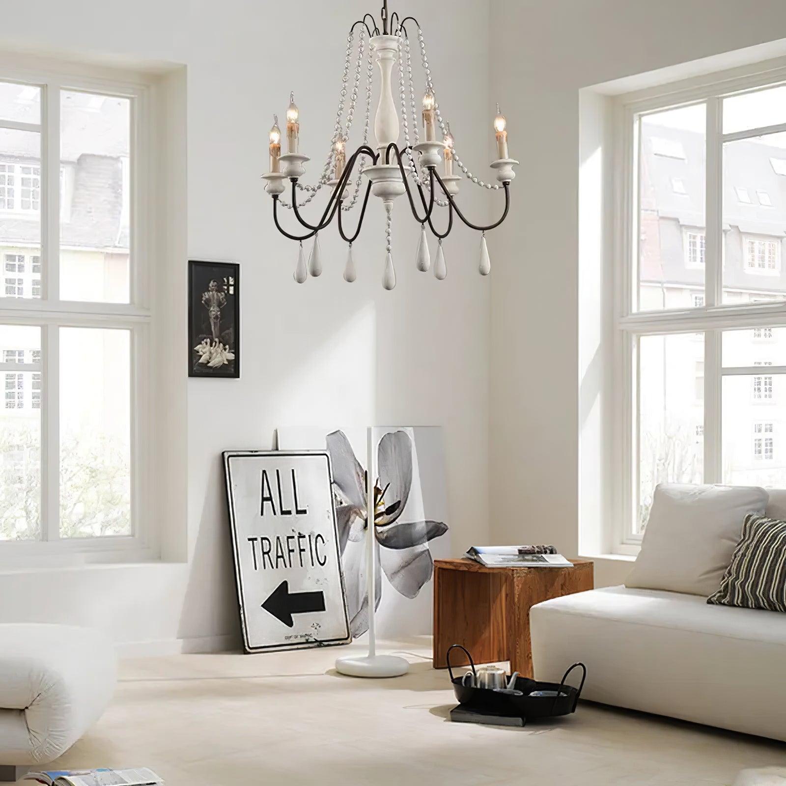 Candle Style Beaded Chandelier - Cueteks
