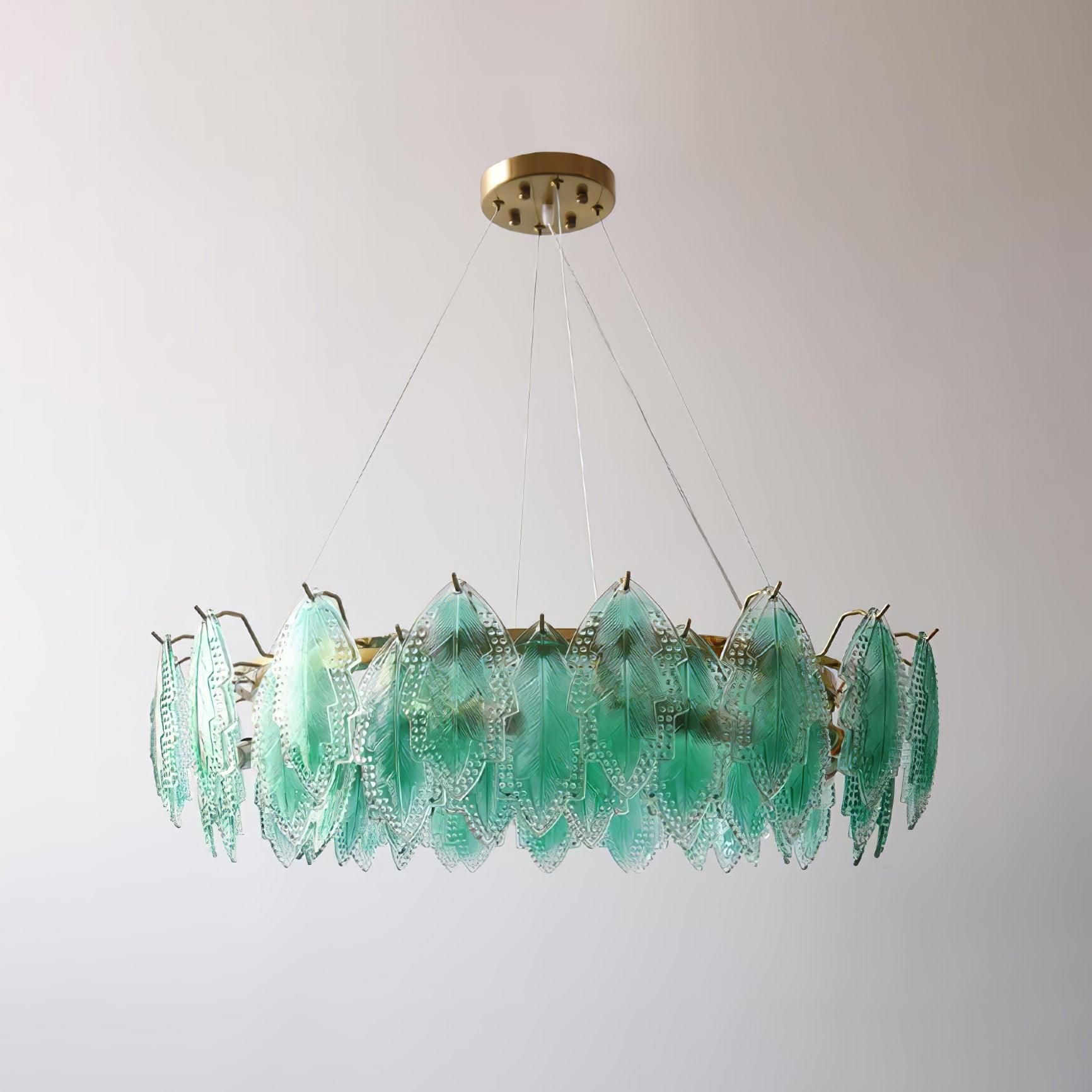 Maple Leaf Glass Chandelier - Cueteks