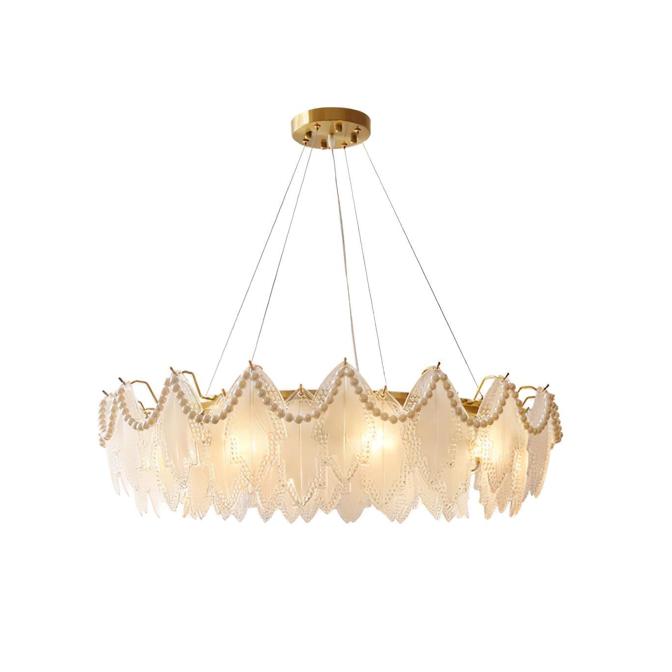 Maple Leaf Glass Chandelier - Cueteks