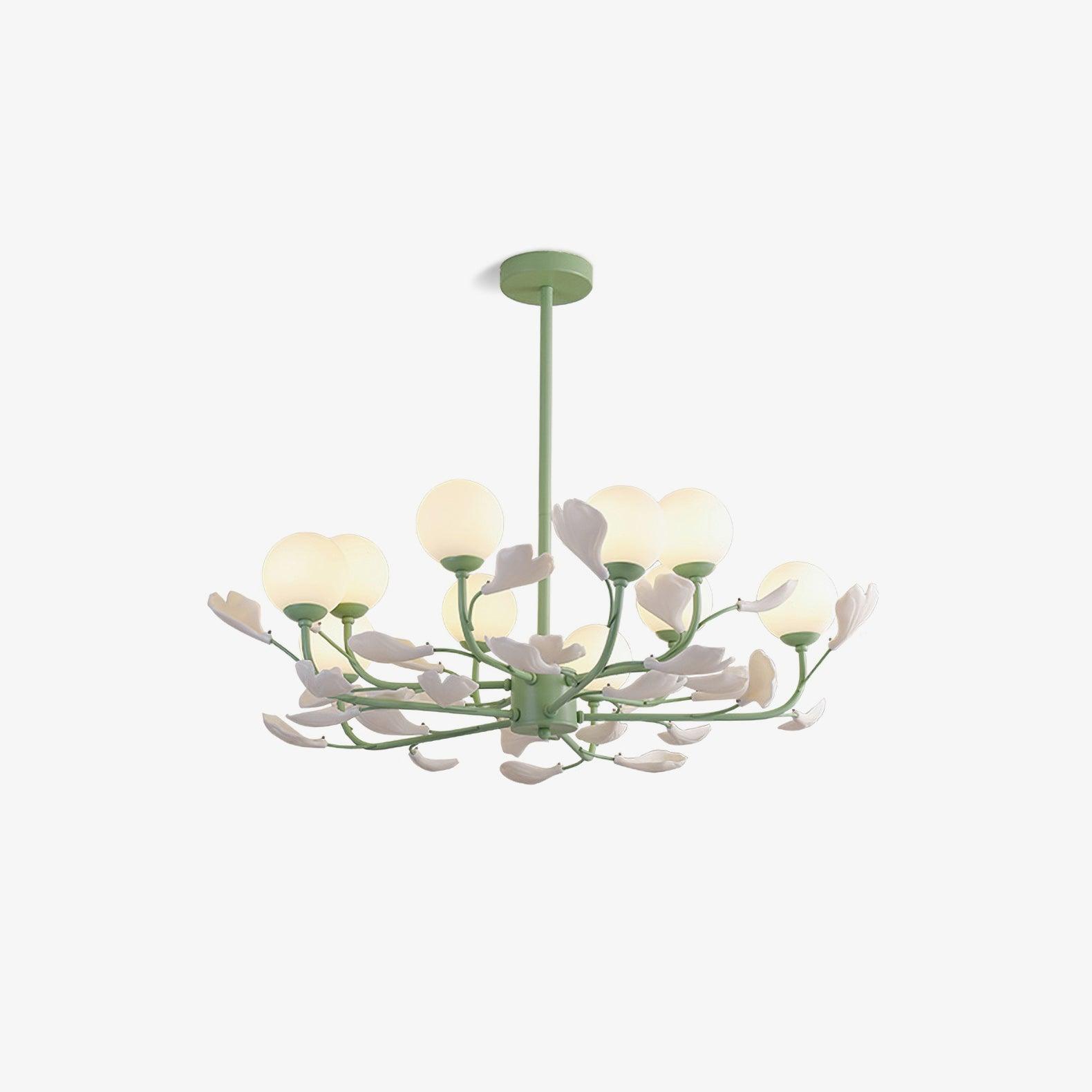 Opal Glass Chandelier - Cueteks