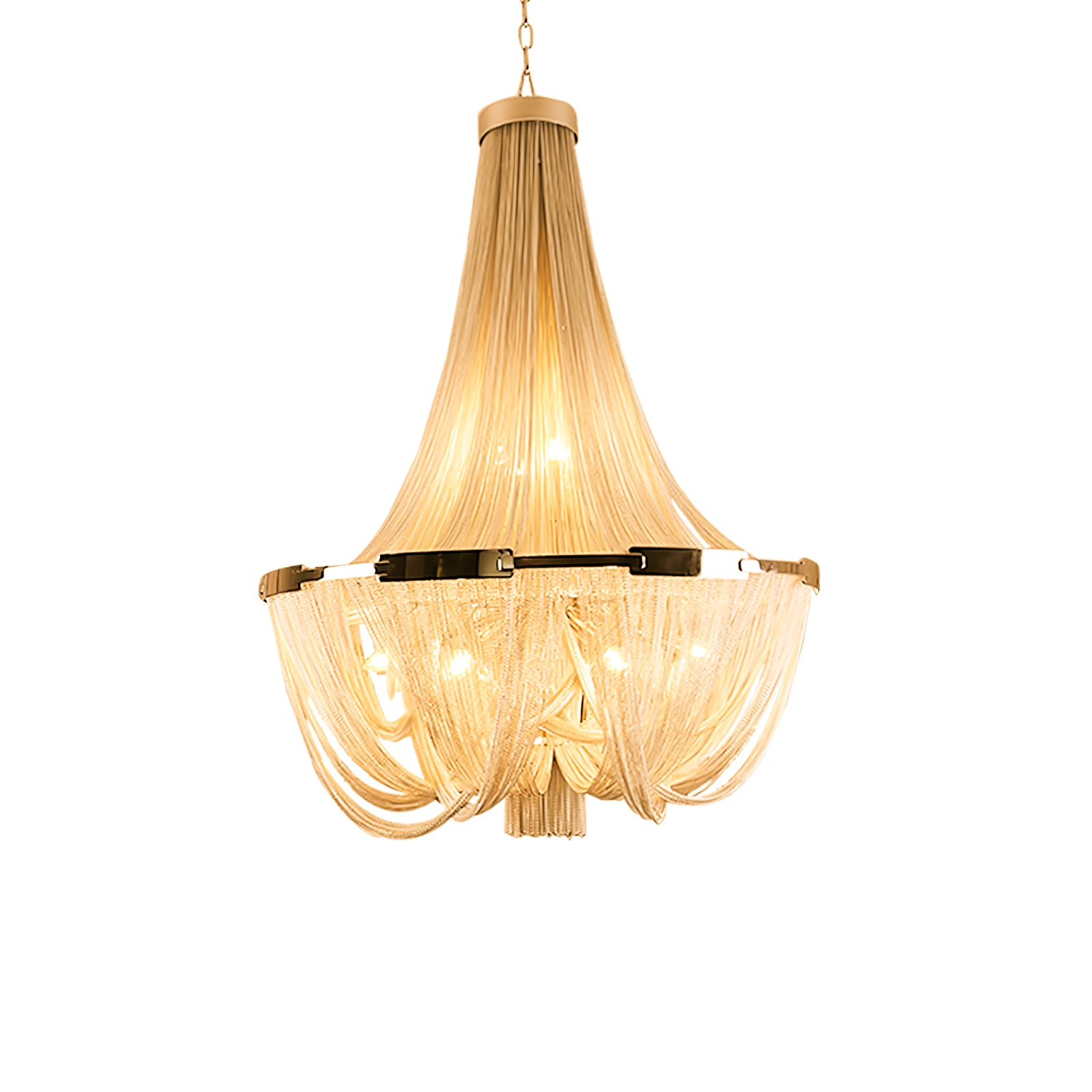 Tassel Aluminum Chain Chandelier - Cueteks