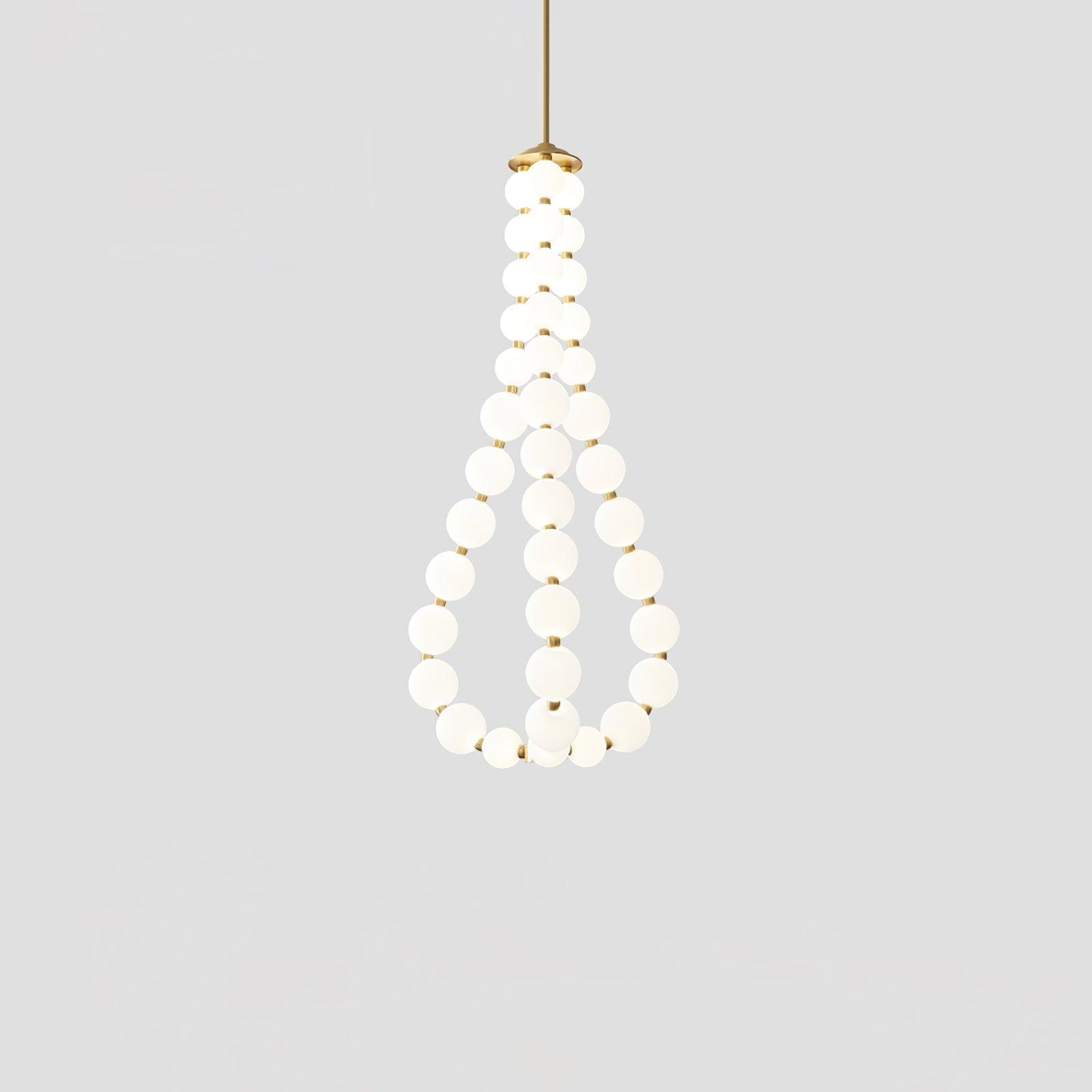 Glass Pearl Necklace Chandelier - Cueteks