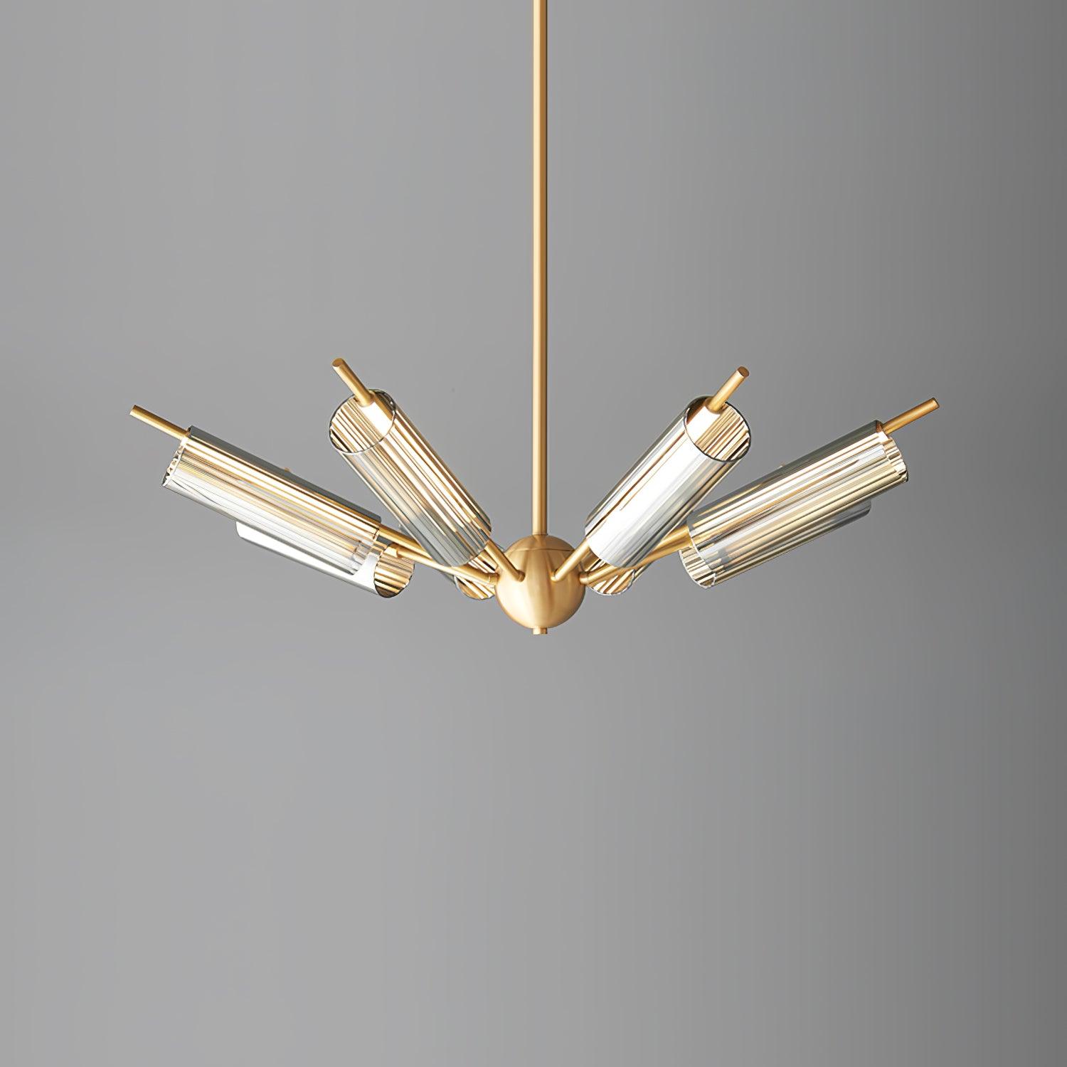 Sputnik Brass Chandelier - Cueteks