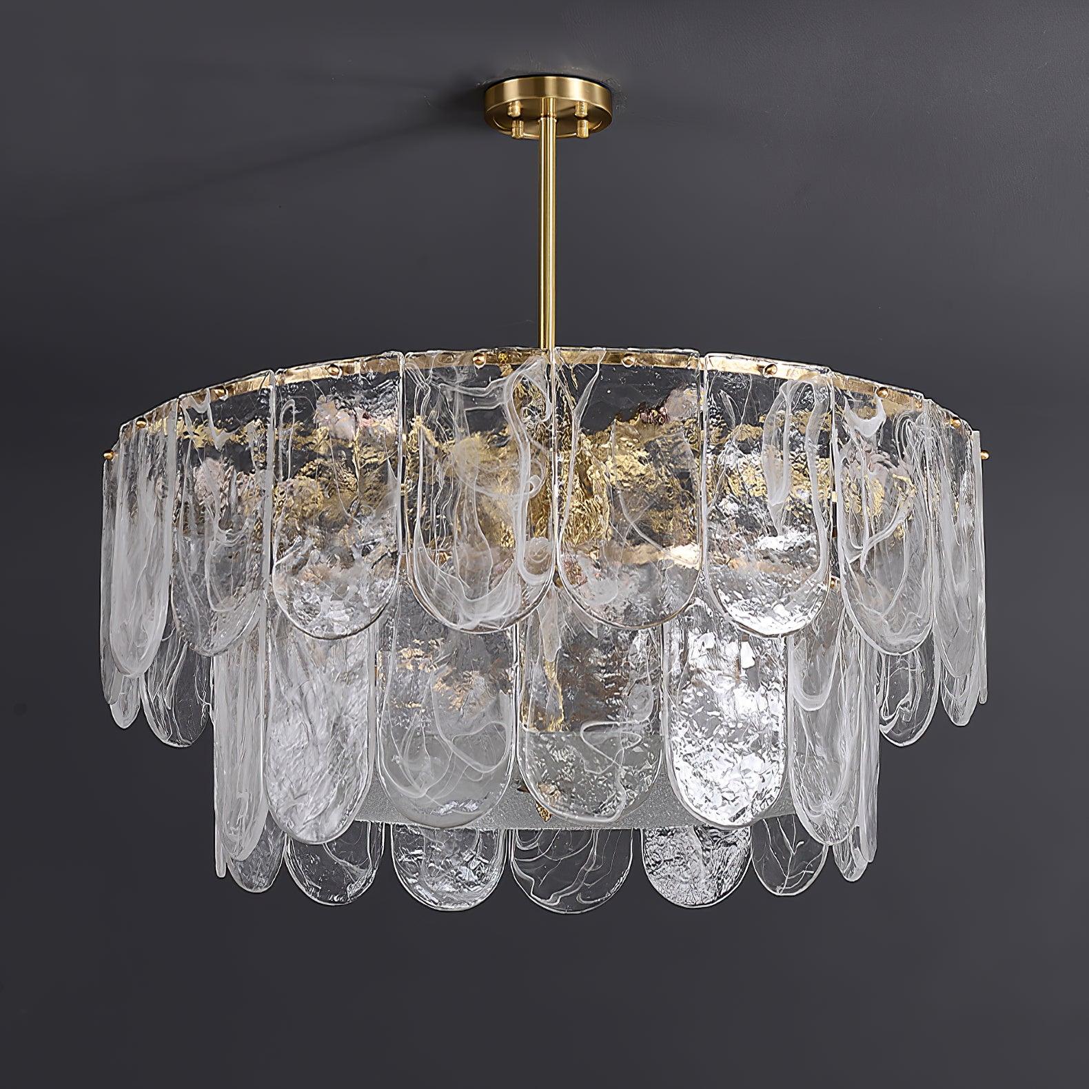 Traditional Classic Metal Glass Chandelier - Cueteks
