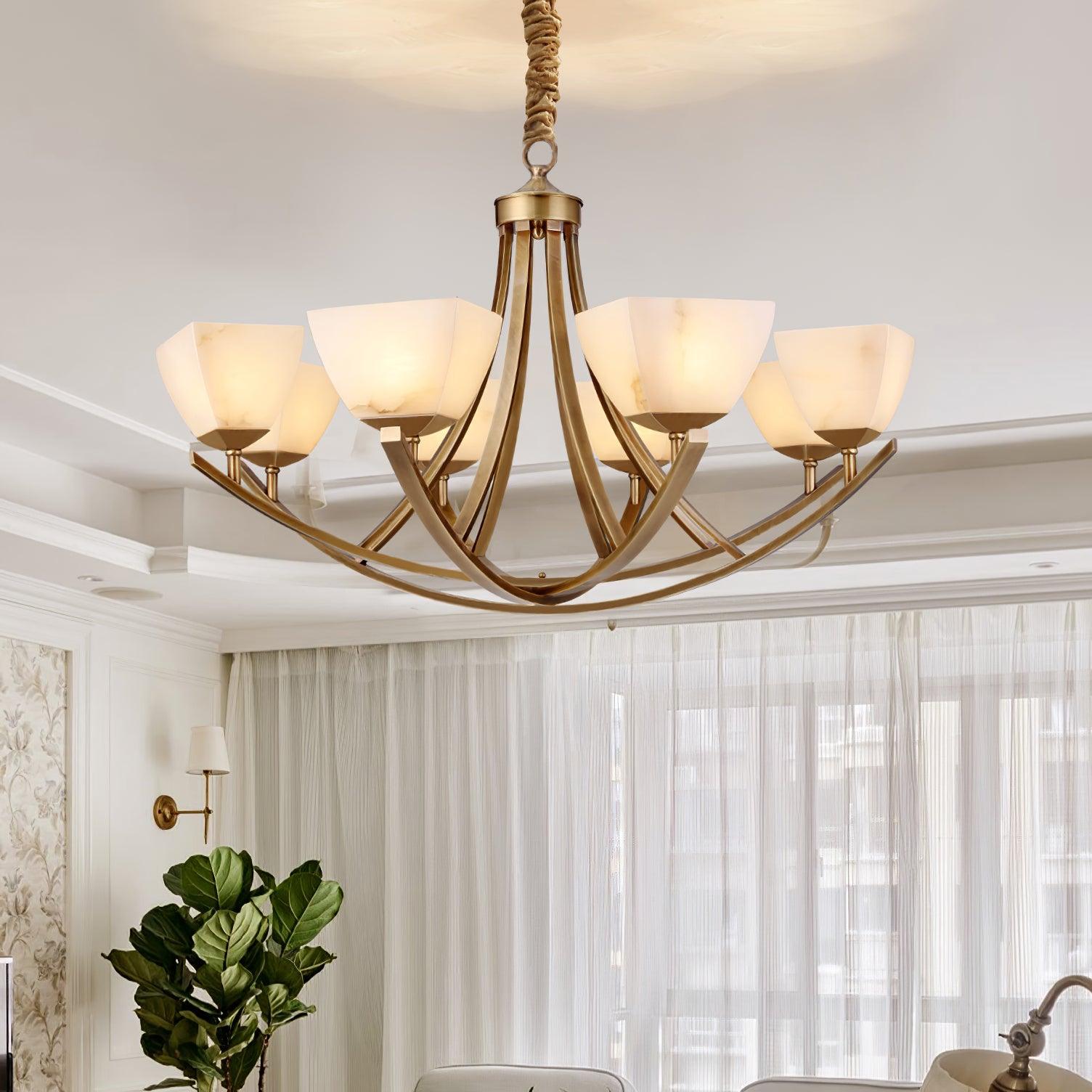 Dover Brass Chandelier - Cueteks