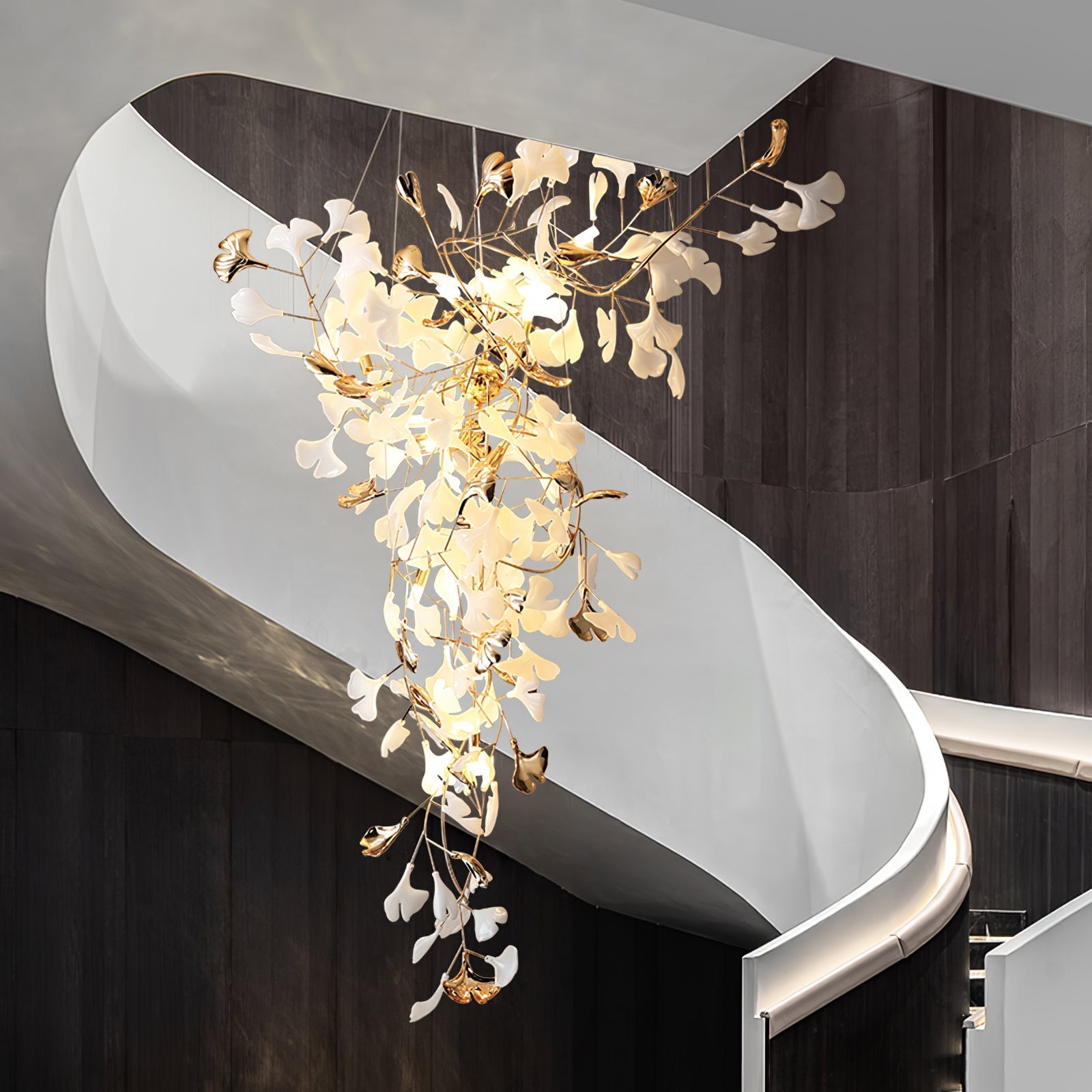 Ginkgo Tip Tlying Chandelier - Cueteks