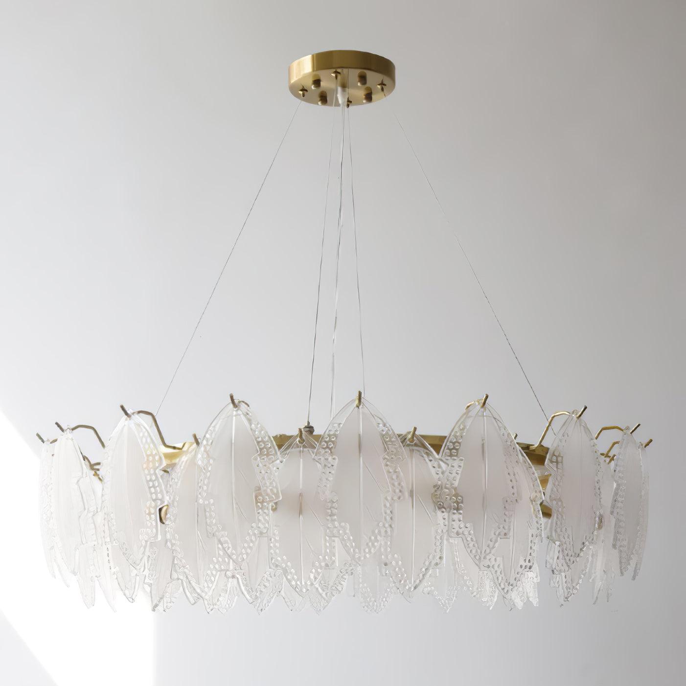Maple Leaf Glass Chandelier - Cueteks