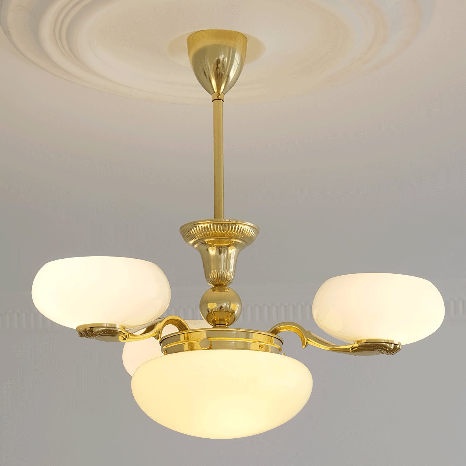 Brass Radiance Orb Chandelier - Cueteks