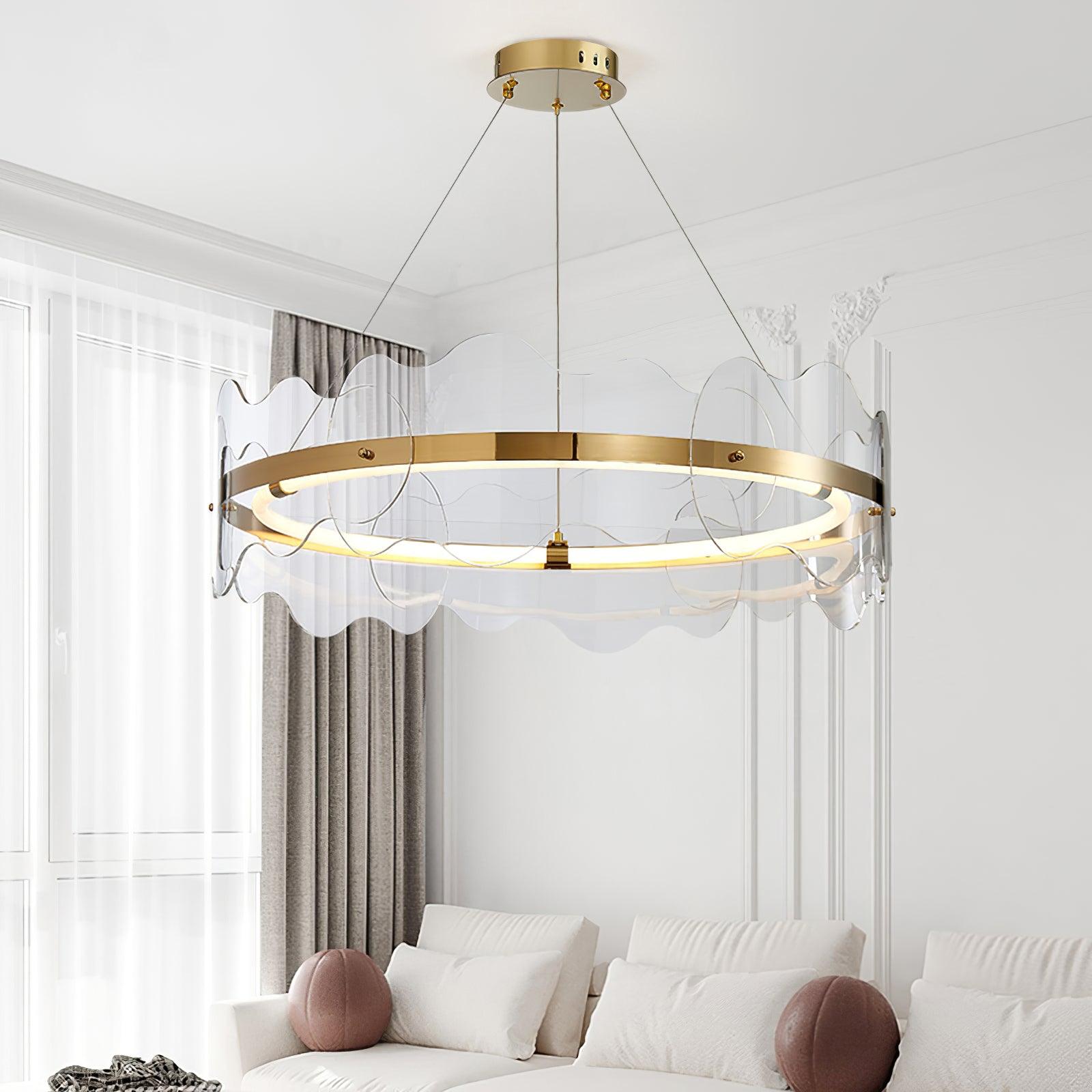 Acrylic Wave Chandelier - Cueteks