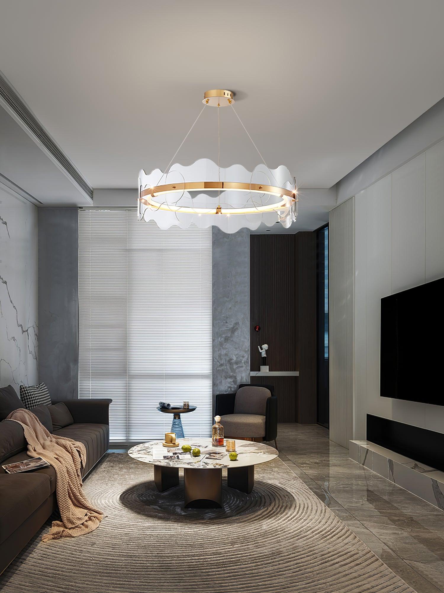 Acrylic Wave Chandelier - Cueteks