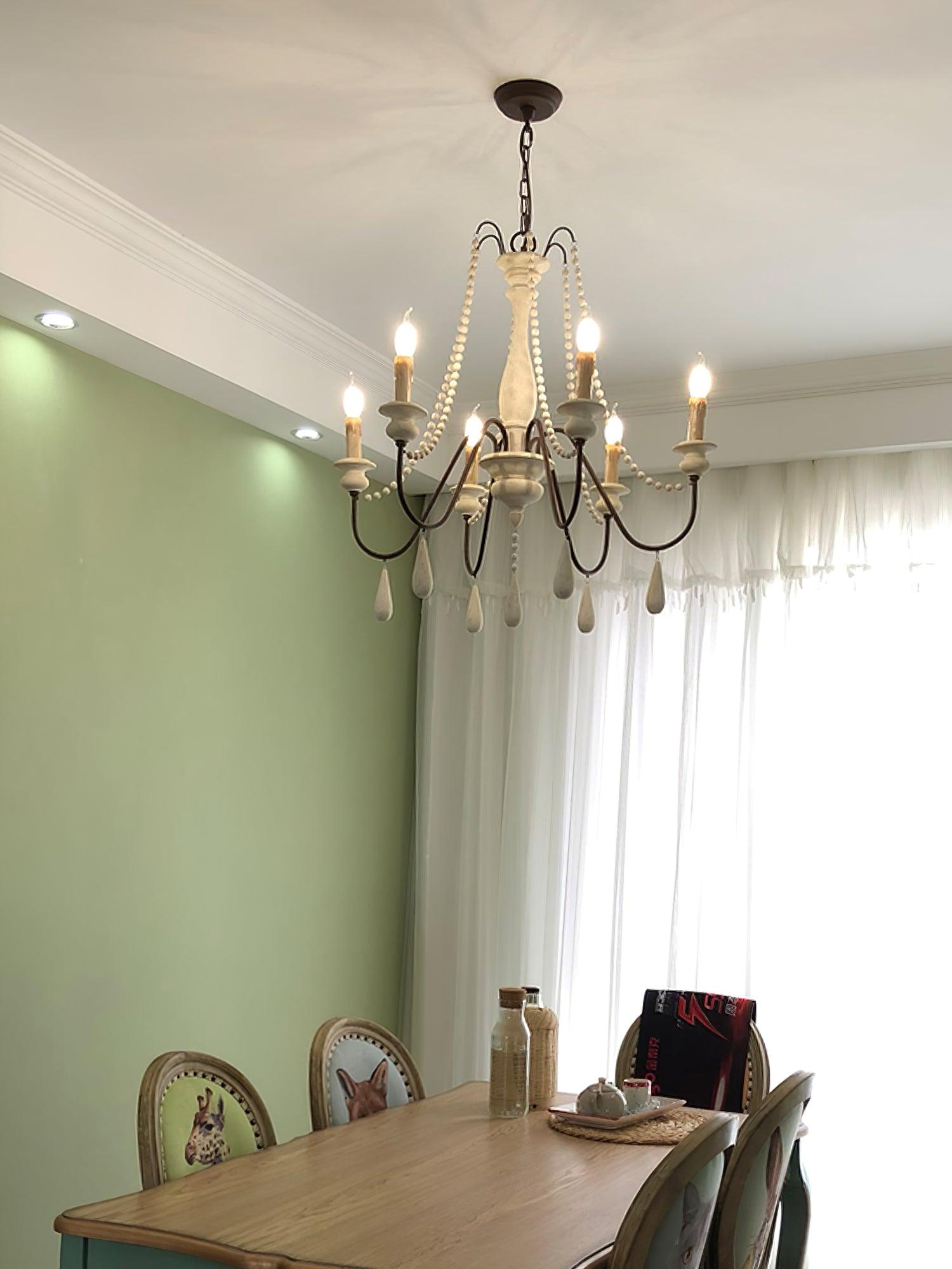 Candle Style Beaded Chandelier - Cueteks